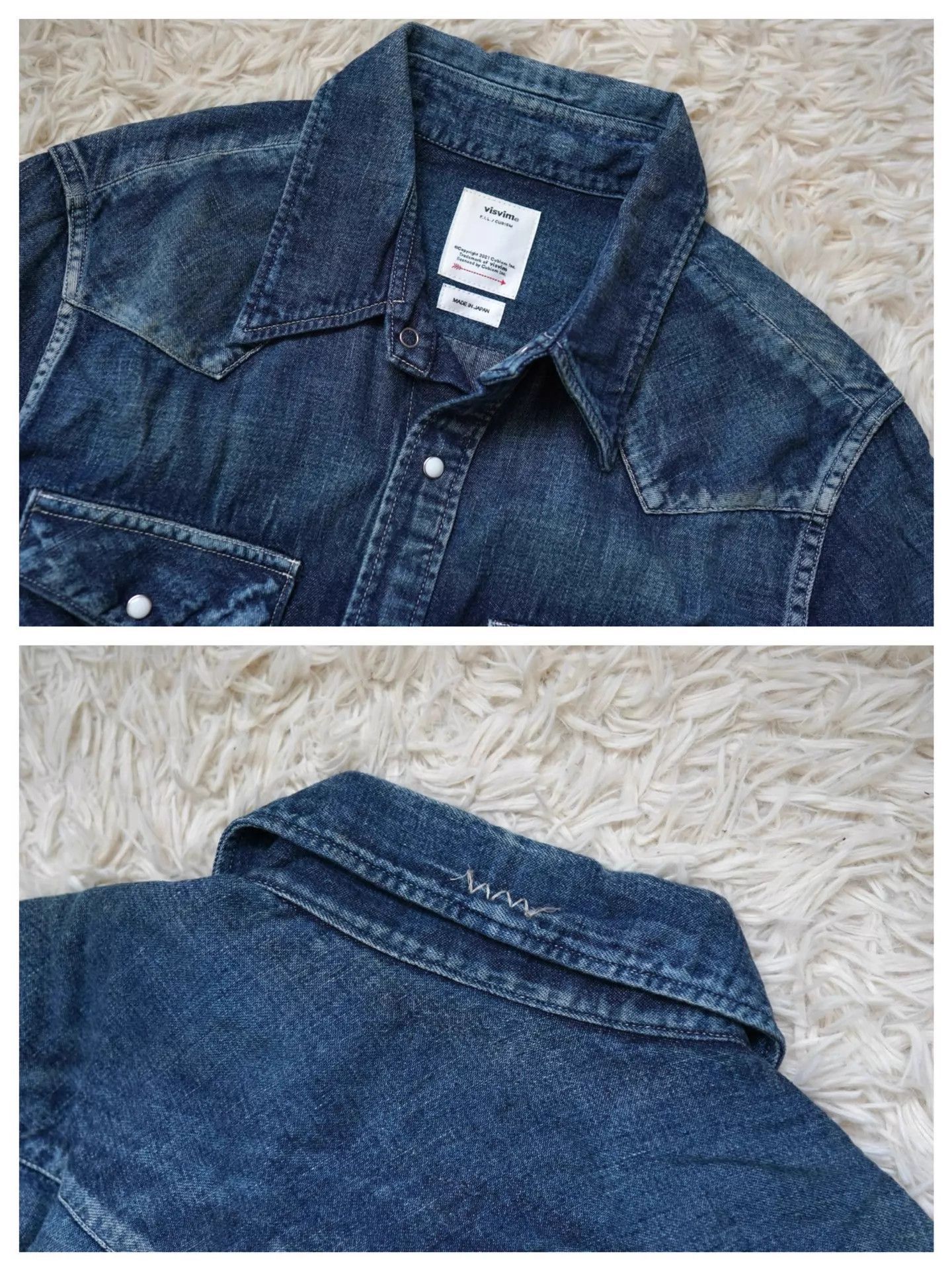 Visvim Blue Denim Long Sleeve Button-Up Shirt Size US M / EU 48-50 / 2 - 3 Thumbnail