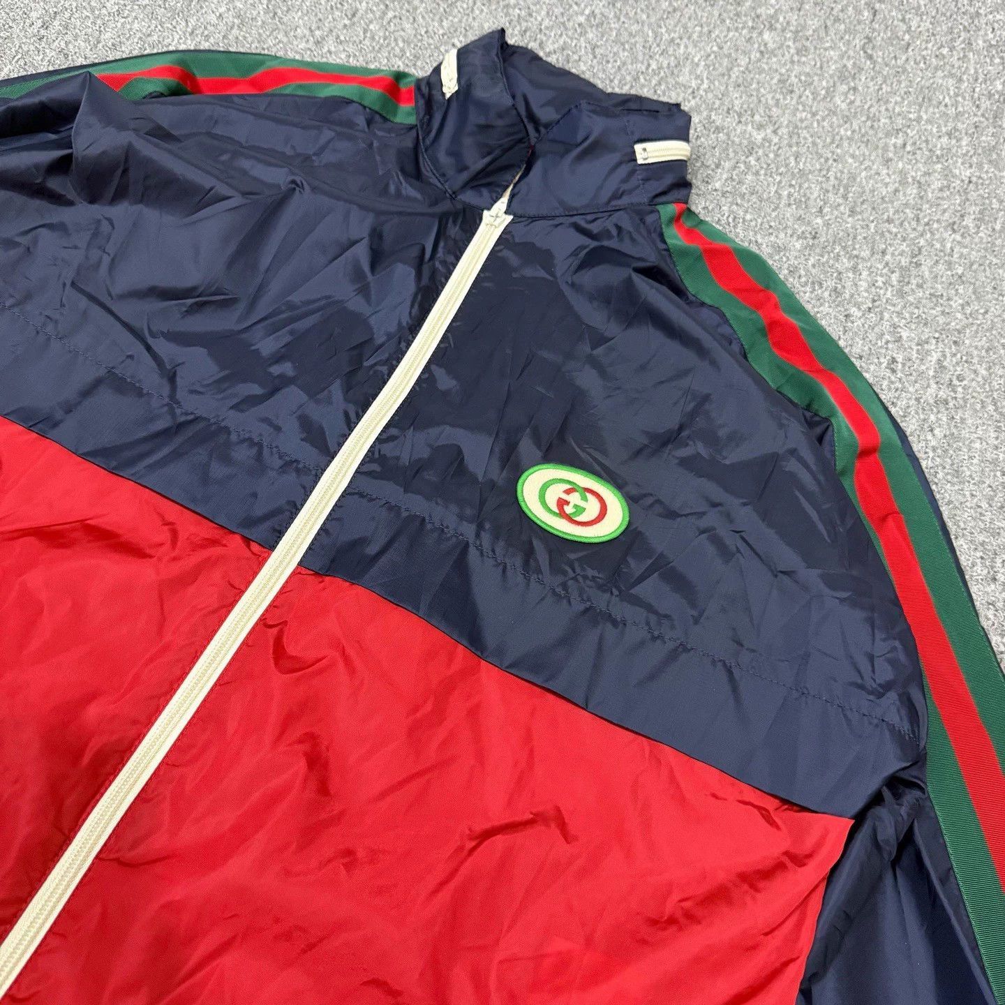 Gucci Color Block Striped Zip-Up Light Jacket Size US M / EU 48-50 / 2 - 3 Thumbnail