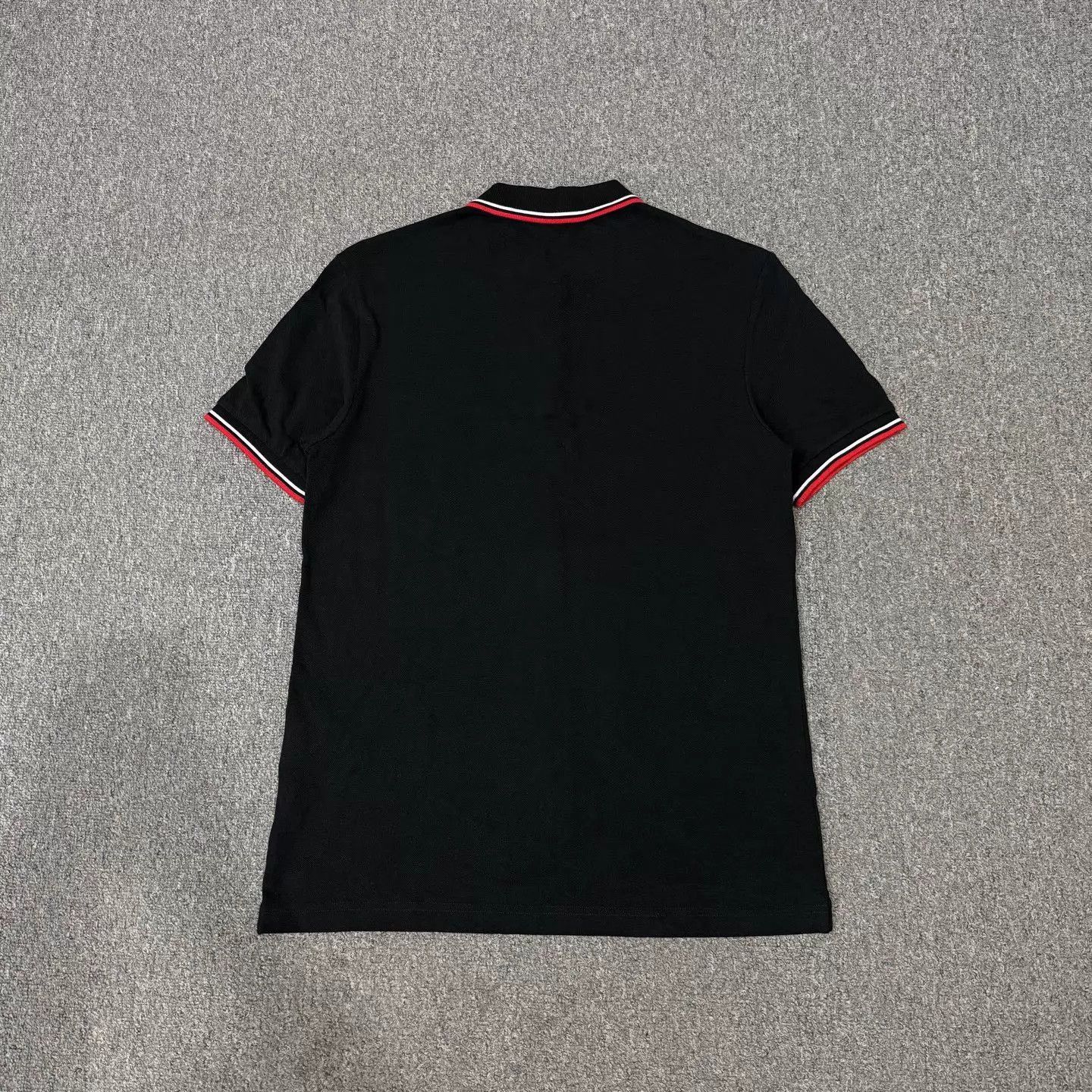 Prada Black Short-Sleeve Polo Shirt with Contrast Trim Size US XL / EU 56 / 4 - 2 Thumbnail