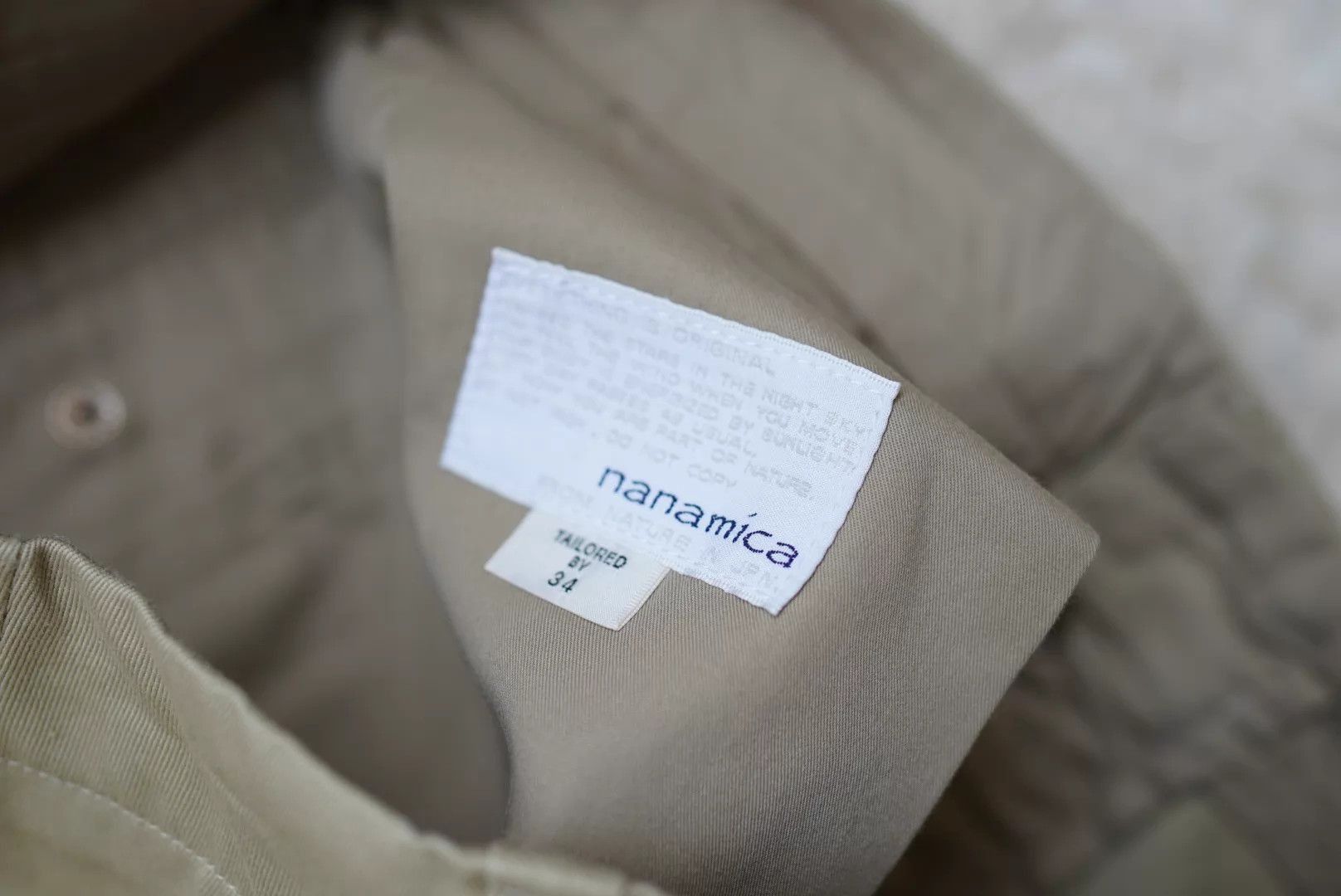 Nanamica Beige Casual Pants Size 34 Size US 34 / EU 50 - 3 Thumbnail