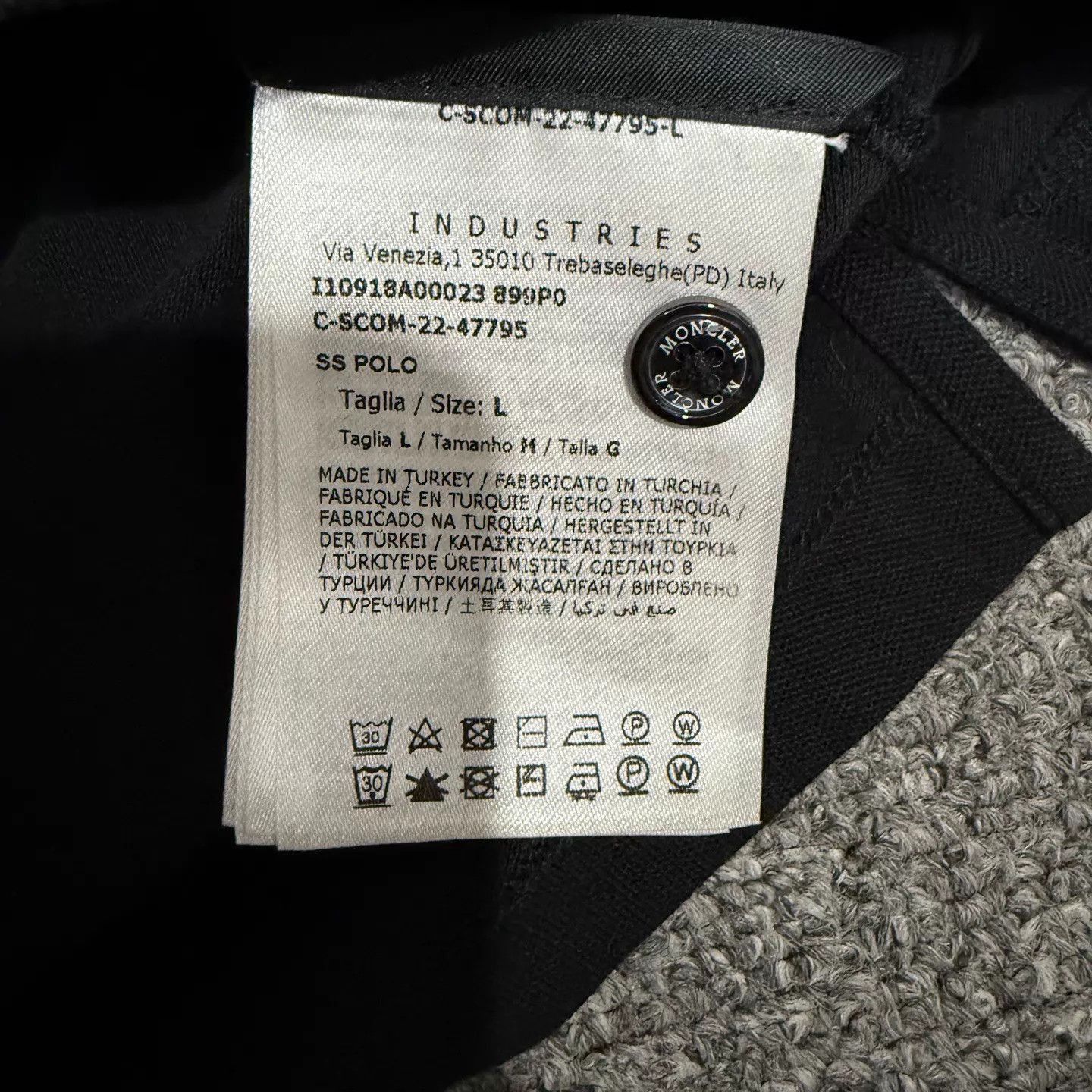 Moncler Black Short Sleeve Polo Shirt Size L Size US L / EU 52-54 / 3 - 4 Thumbnail