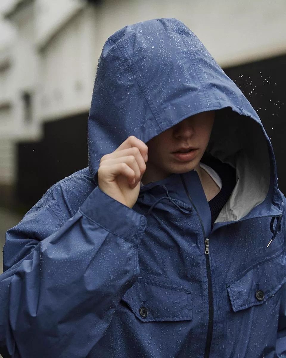 Nanamica Blue Hooded Raincoat with Pockets - XS Size US XS / EU 42 / 0 - 3 Thumbnail