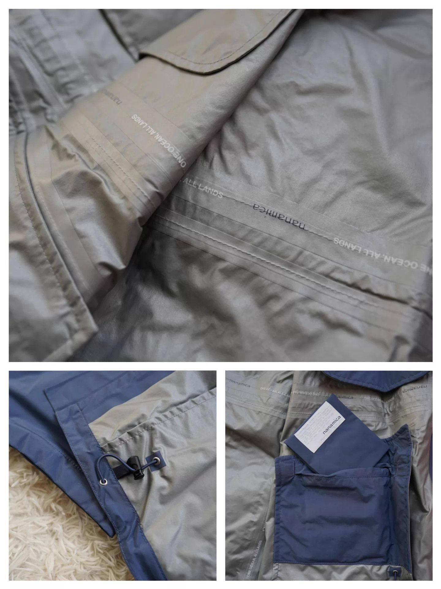 Nanamica Blue Hooded Raincoat with Pockets - XS Size US XS / EU 42 / 0 - 9 Thumbnail