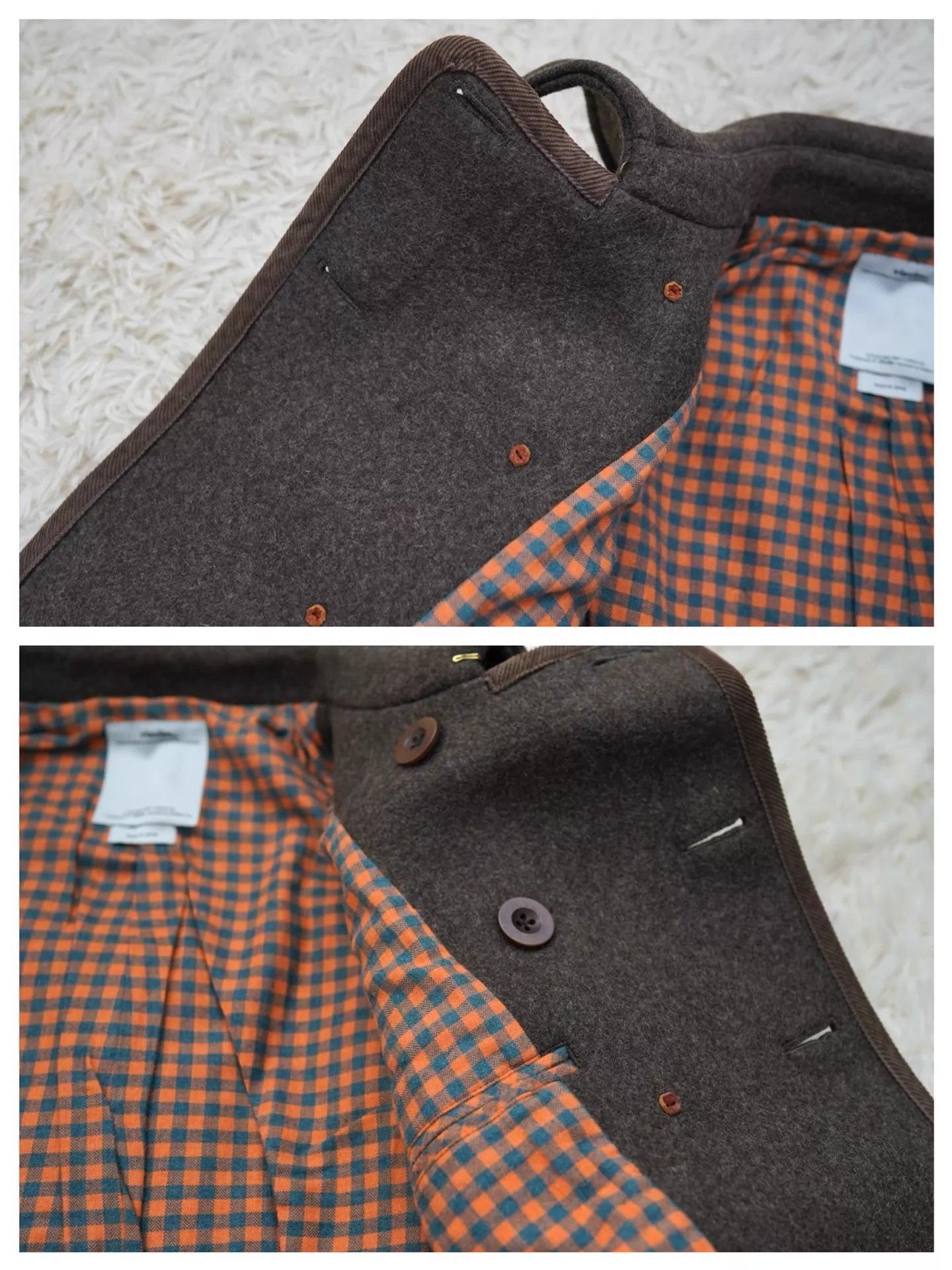 Visvim Brown Double-Breasted Wool Blend Coat - Size S Size US S / EU 44-46 / 1 - 6 Thumbnail
