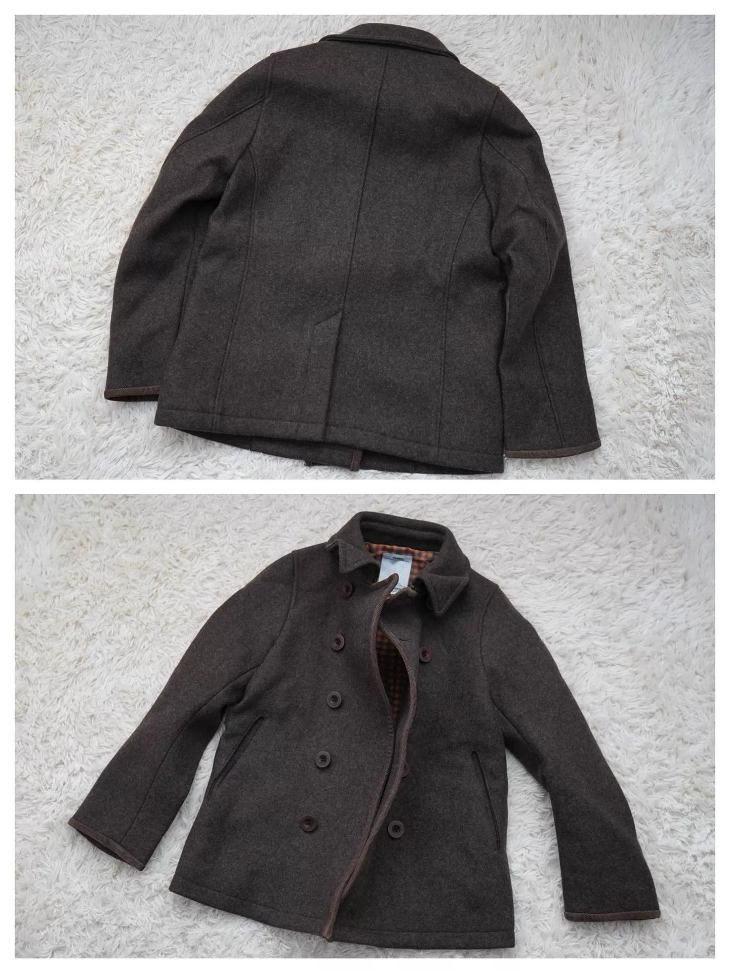 Visvim Brown Double-Breasted Wool Blend Coat - Size S Size US S / EU 44-46 / 1 - 2 Thumbnail