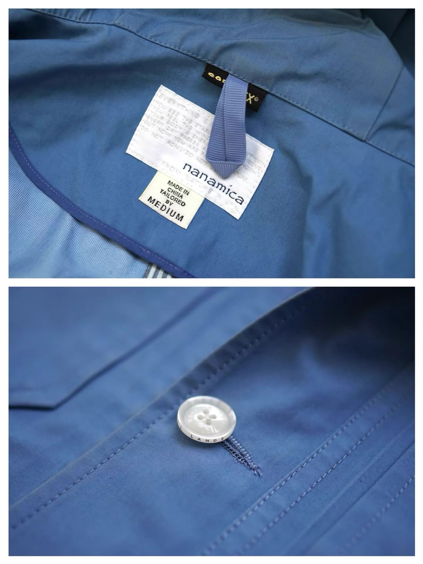 Nanamica Blue Hooded Jacket with Multiple Pockets - M Size US M / EU 48-50 / 2 - 7 Thumbnail