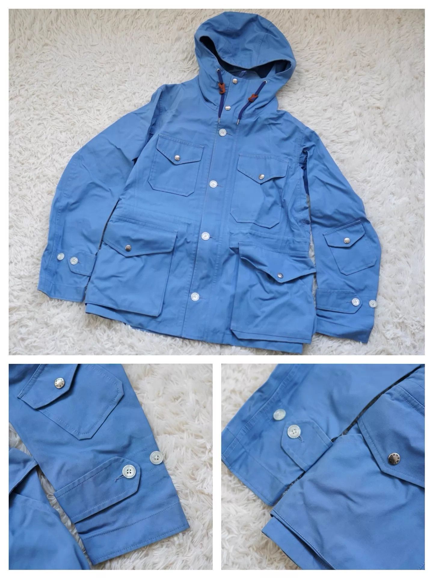 Nanamica Blue Hooded Jacket with Multiple Pockets - M Size US M / EU 48-50 / 2 - 2 Thumbnail