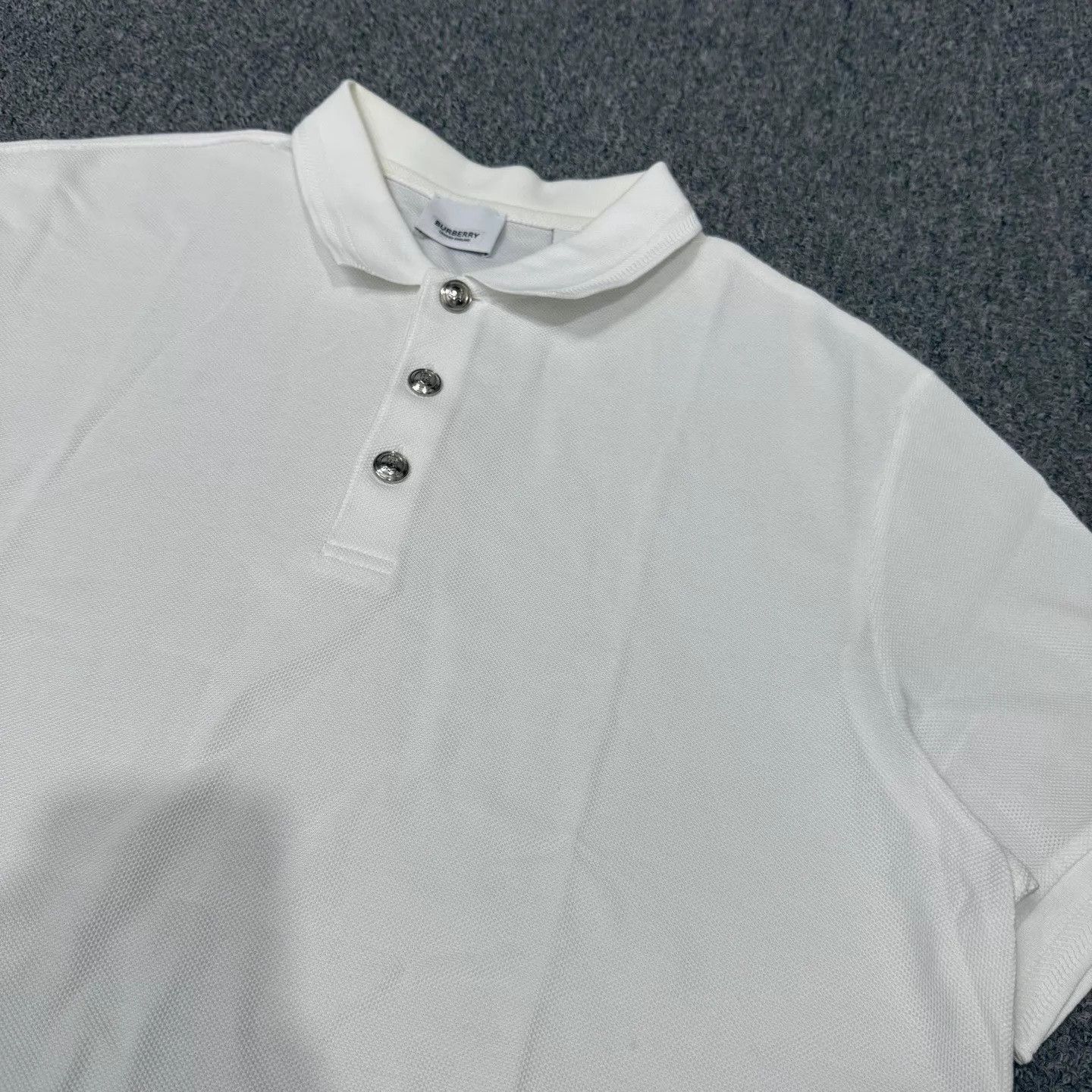 Burberry White Short-Sleeve Polo Shirt Size US XL / EU 56 / 4 - 3 Thumbnail