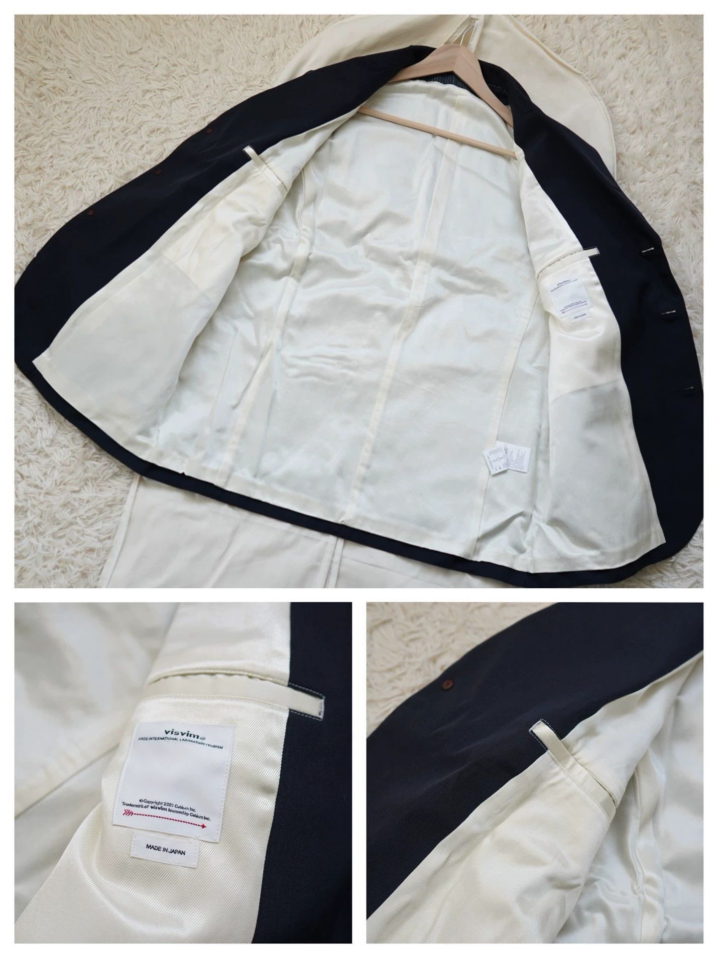 Visvim Black Single-Breasted Blazer with Polka Dot Cuffs Size US XL / EU 56 / 4 - 4 Thumbnail