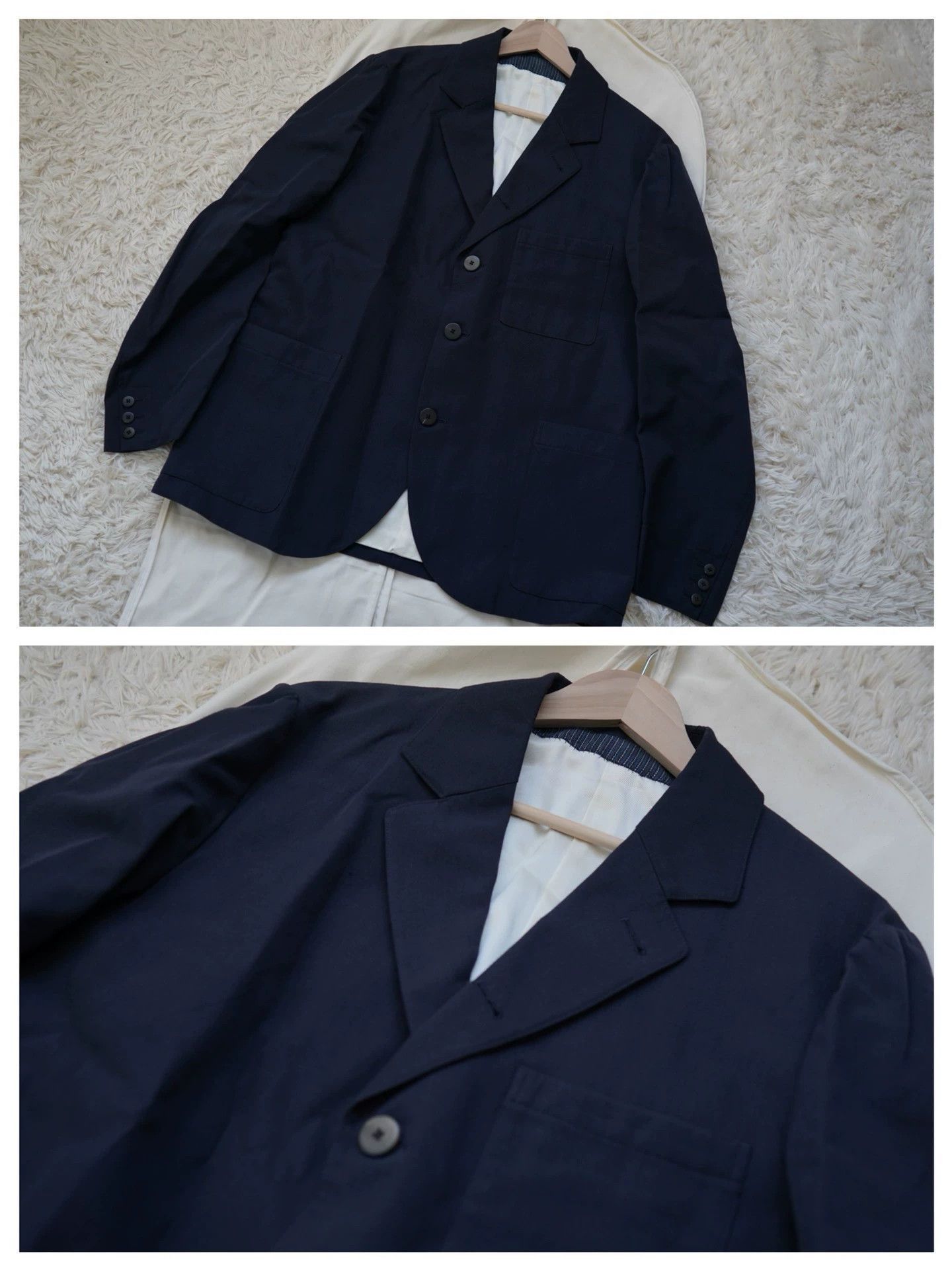 Visvim Black Single-Breasted Blazer with Polka Dot Cuffs Size US XL / EU 56 / 4 - 3 Thumbnail