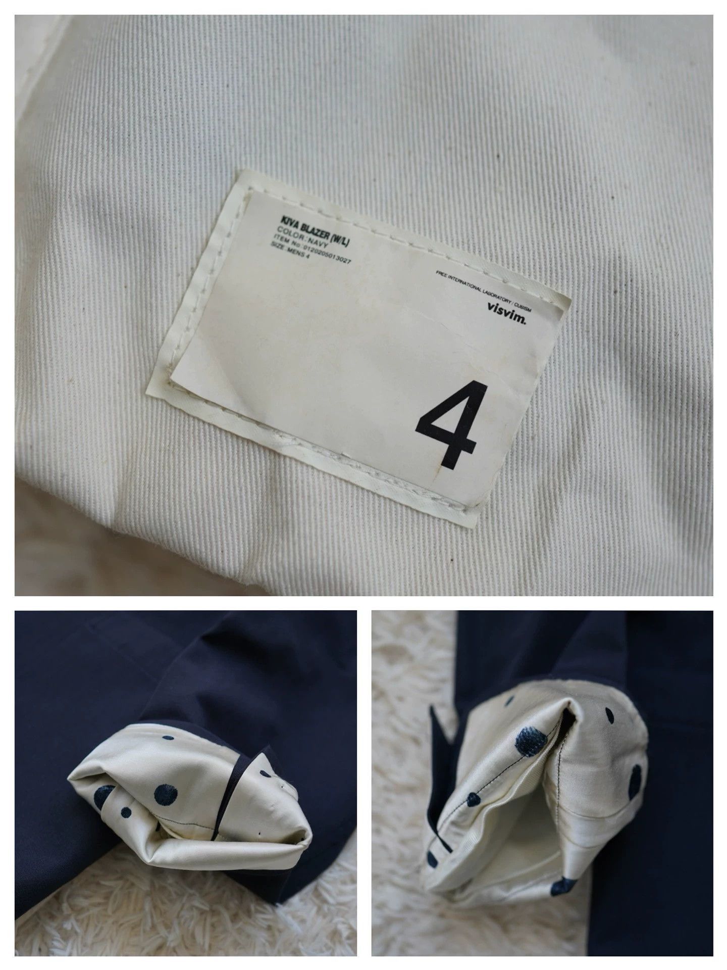 Visvim Black Single-Breasted Blazer with Polka Dot Cuffs Size US XL / EU 56 / 4 - 8 Thumbnail