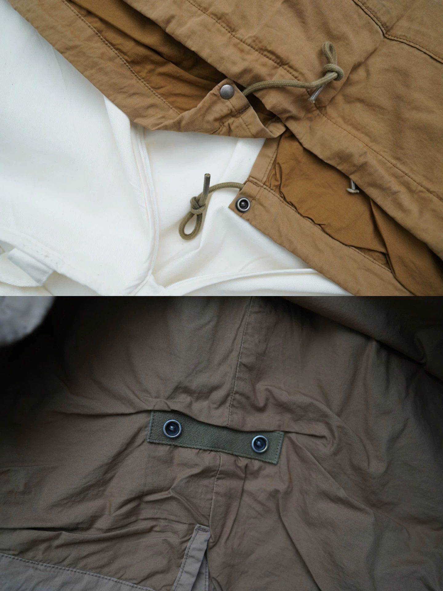 Visvim Brown Hooded Light Jacket with Drawstrings - Size M Size US M / EU 48-50 / 2 - 6 Thumbnail