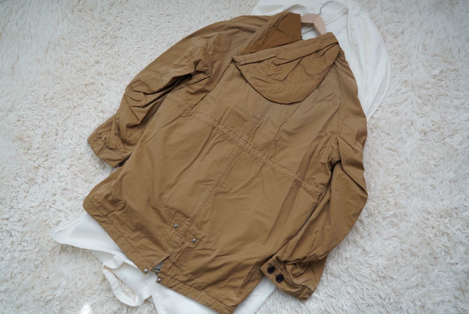 Visvim Brown Hooded Light Jacket with Drawstrings - Size M Size US M / EU 48-50 / 2 - 3 Thumbnail