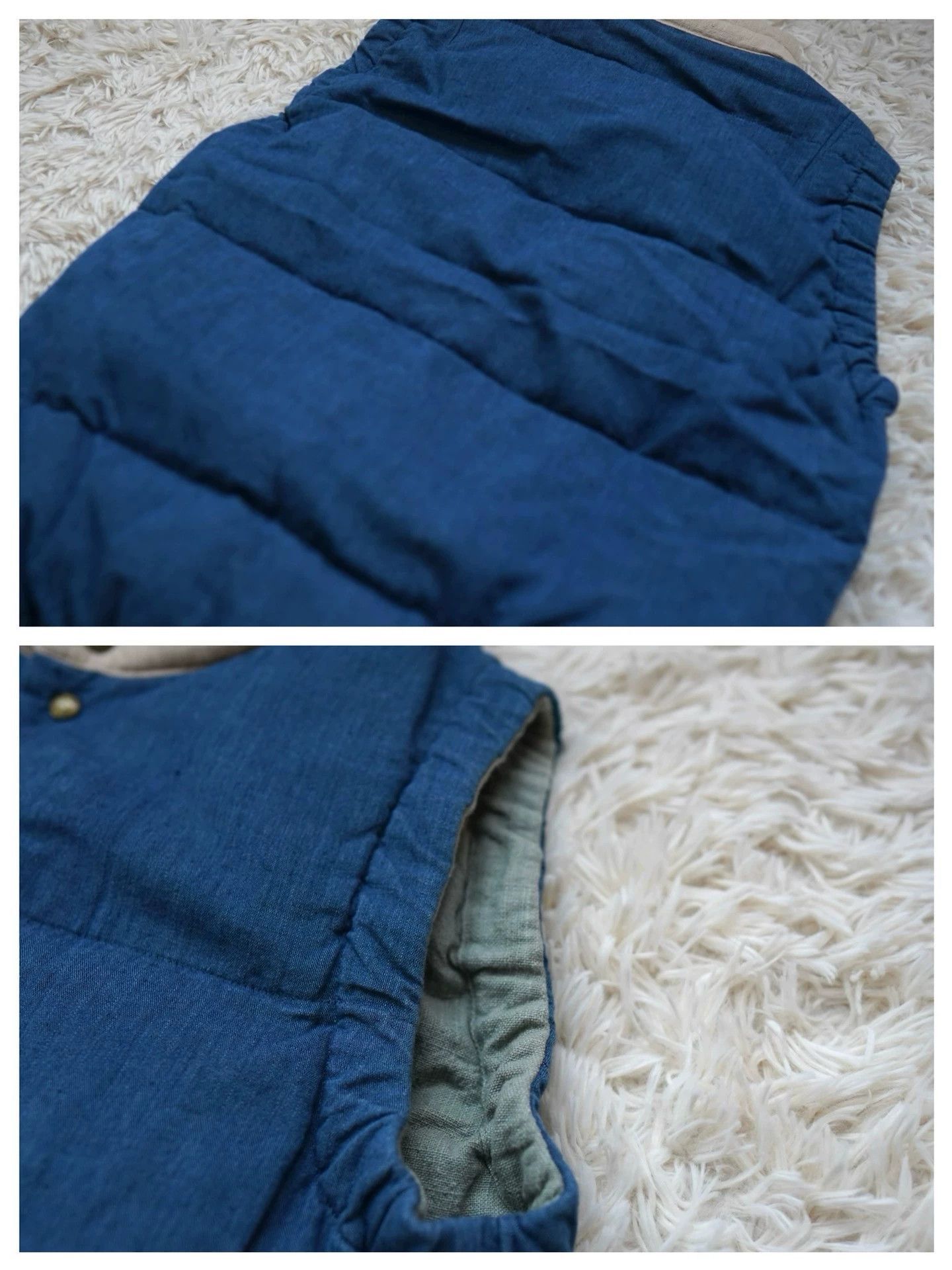 Visvim Blue Quilted Vest with Contrast Pockets - Size S Size US S / EU 44-46 / 1 - 4 Thumbnail