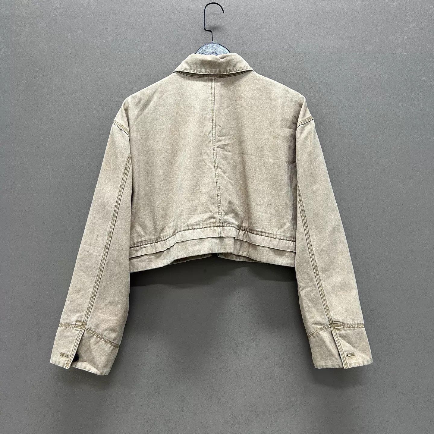 WE11DONE Beige Cropped Button-Up Light Jacket Size S Size US S / EU 44-46 / 1 - 2 Thumbnail