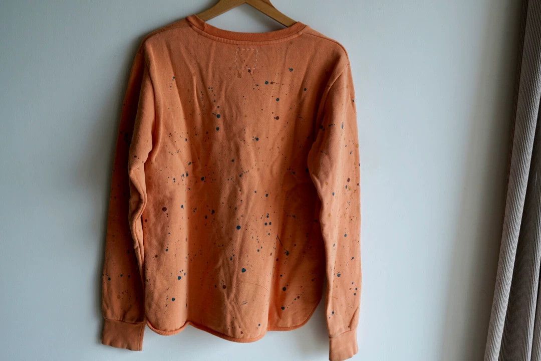 Visvim Orange Splatter Print Long Sleeve Sweatshirt Size US M / EU 48-50 / 2 - 2 Thumbnail