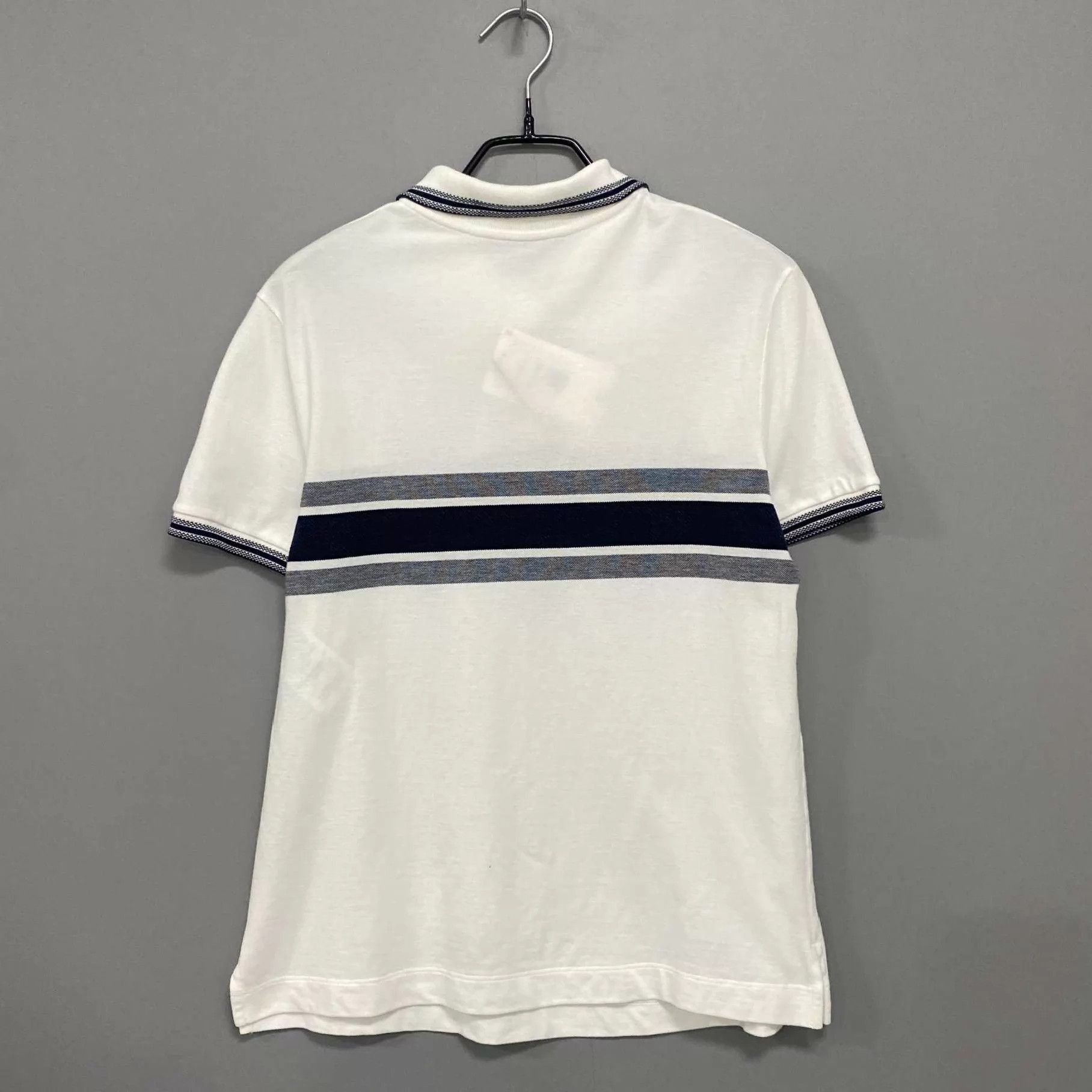 Dior White Striped Short-Sleeve Polo Shirt Size US M / EU 48-50 / 2 - 3 Thumbnail