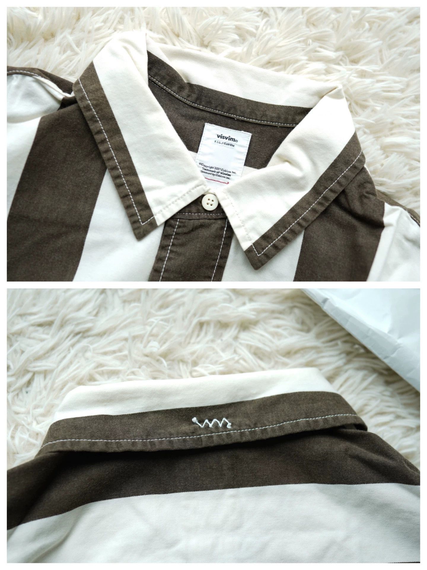 Visvim Striped Long Sleeve Button-Up Shirt Size L Size US L / EU 52-54 / 3 - 3 Thumbnail