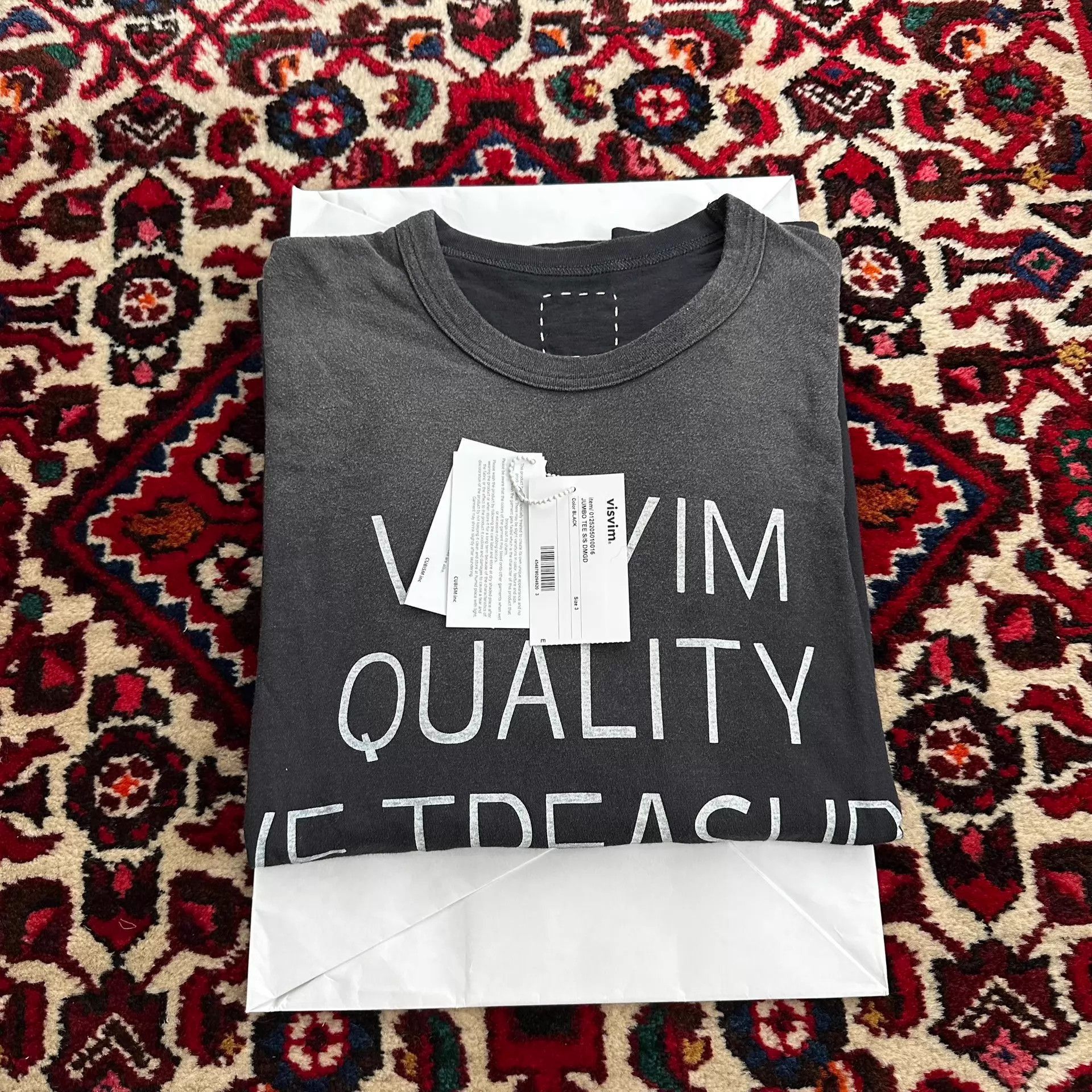 Visvim Black Graphic Short Sleeve T-Shirt Size US L / EU 52-54 / 3 - 6 Thumbnail
