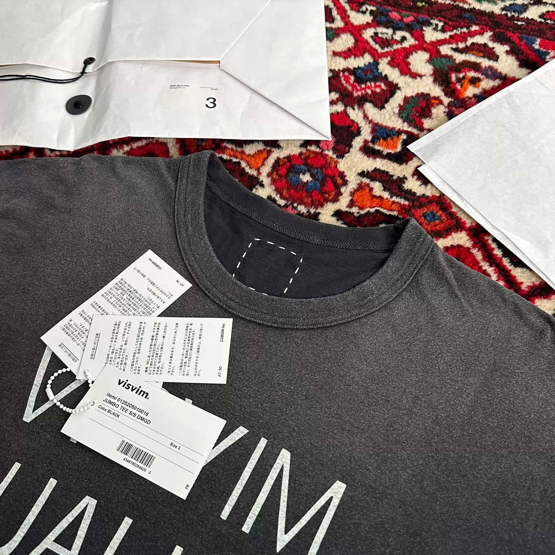 Visvim Black Graphic Short Sleeve T-Shirt Size US L / EU 52-54 / 3 - 3 Thumbnail