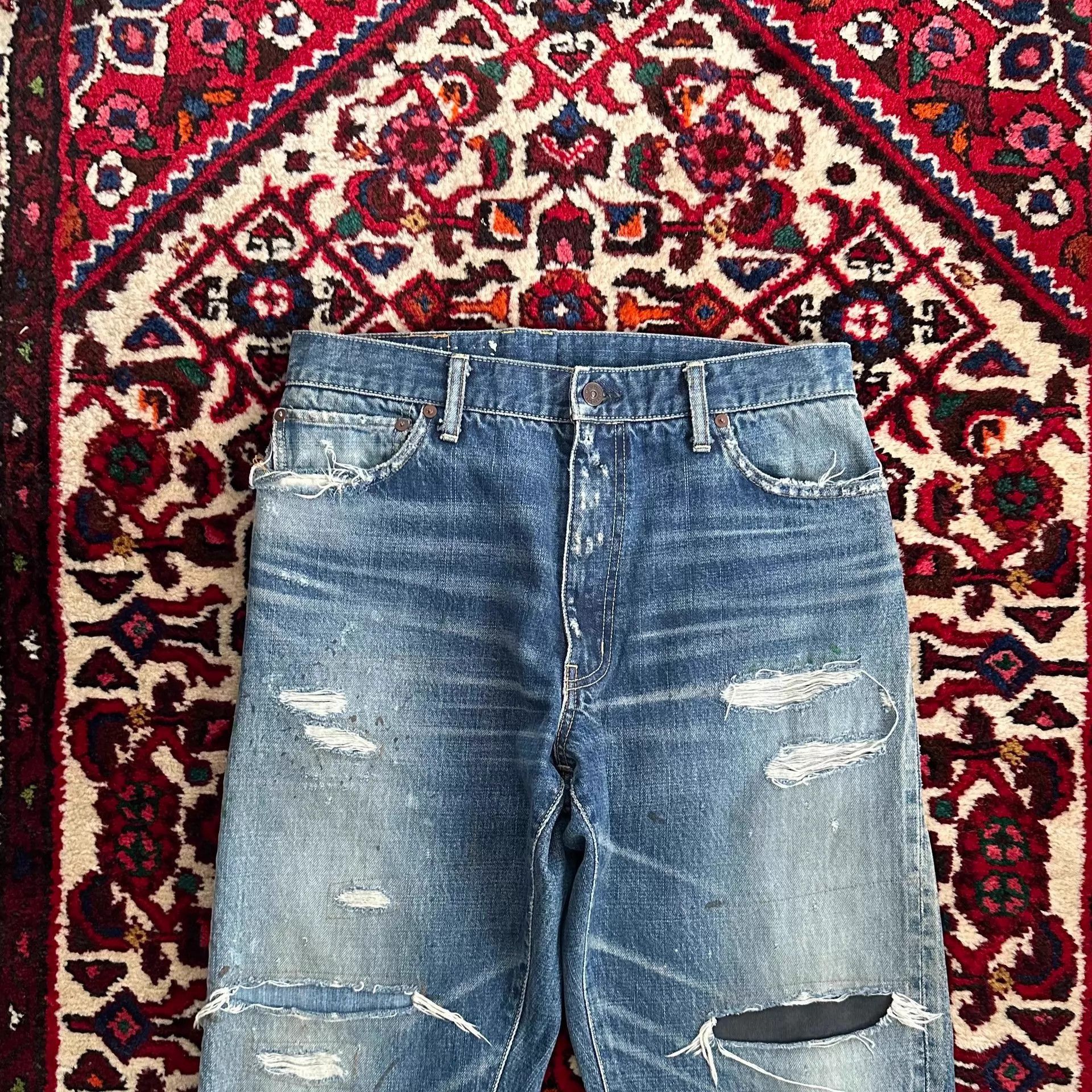 Visvim Distressed Blue Denim Pants Size 32 Size US 32 / EU 48 - 3 Thumbnail
