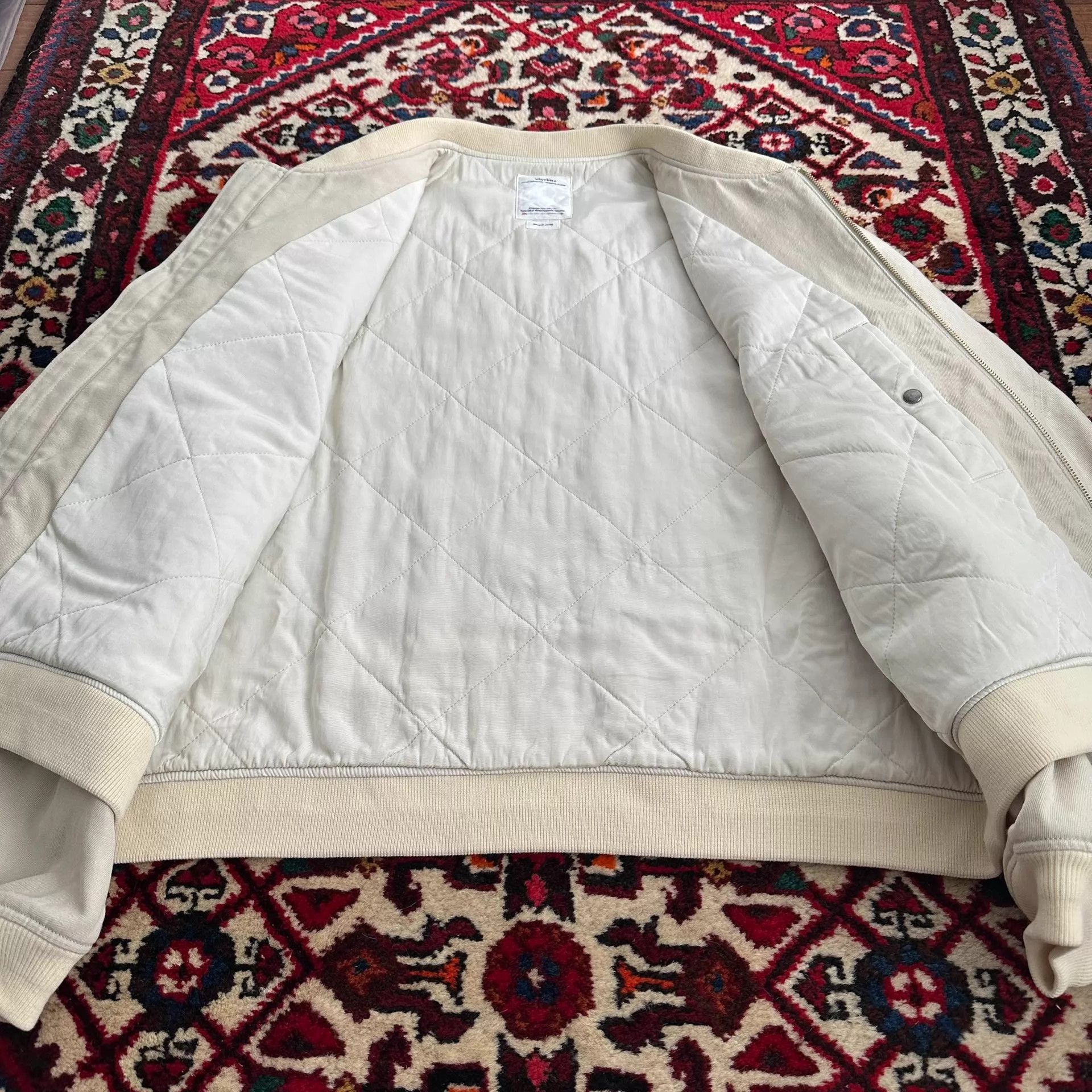 Visvim White Zip-Front Bomber Jacket Size L Size US L / EU 52-54 / 3 - 4 Thumbnail