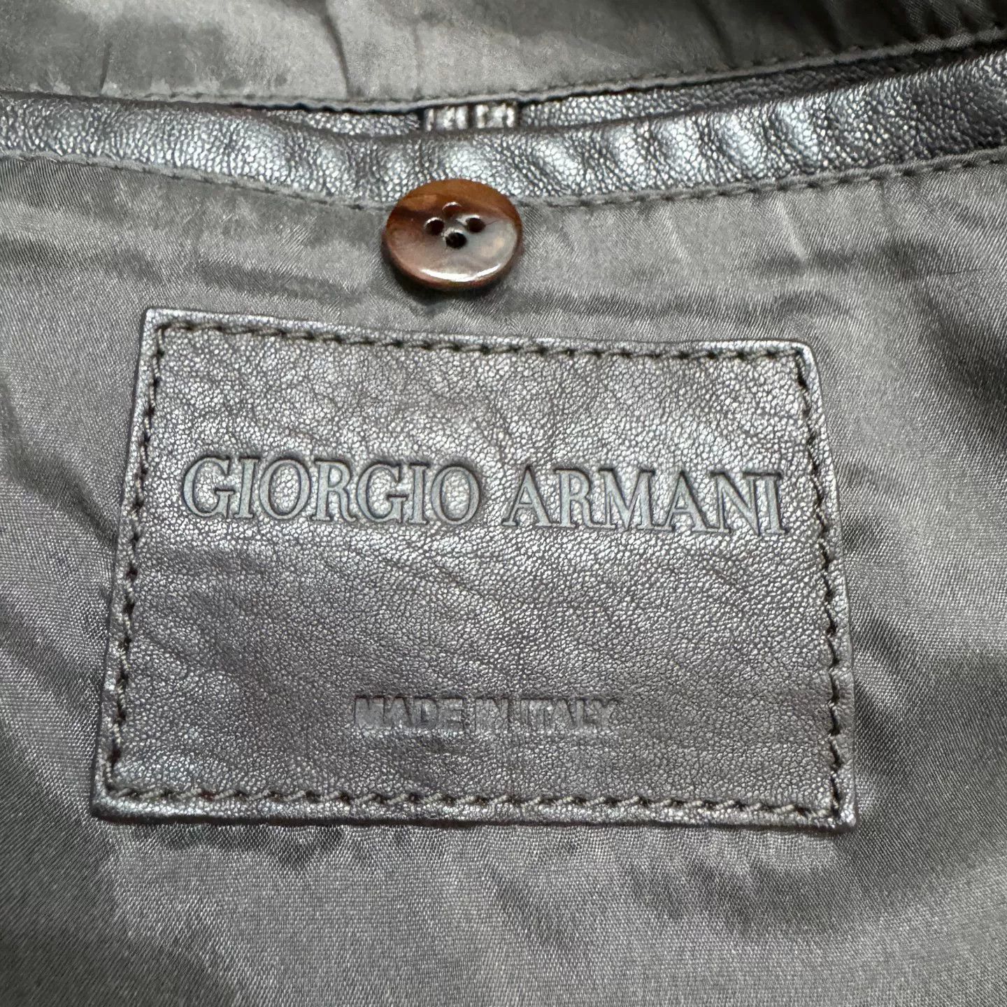 Giorgio Armani Giorgio Armani Quilted Lamb Leather Jacket Size M Size US M / EU 48-50 / 2 - 3 Thumbnail