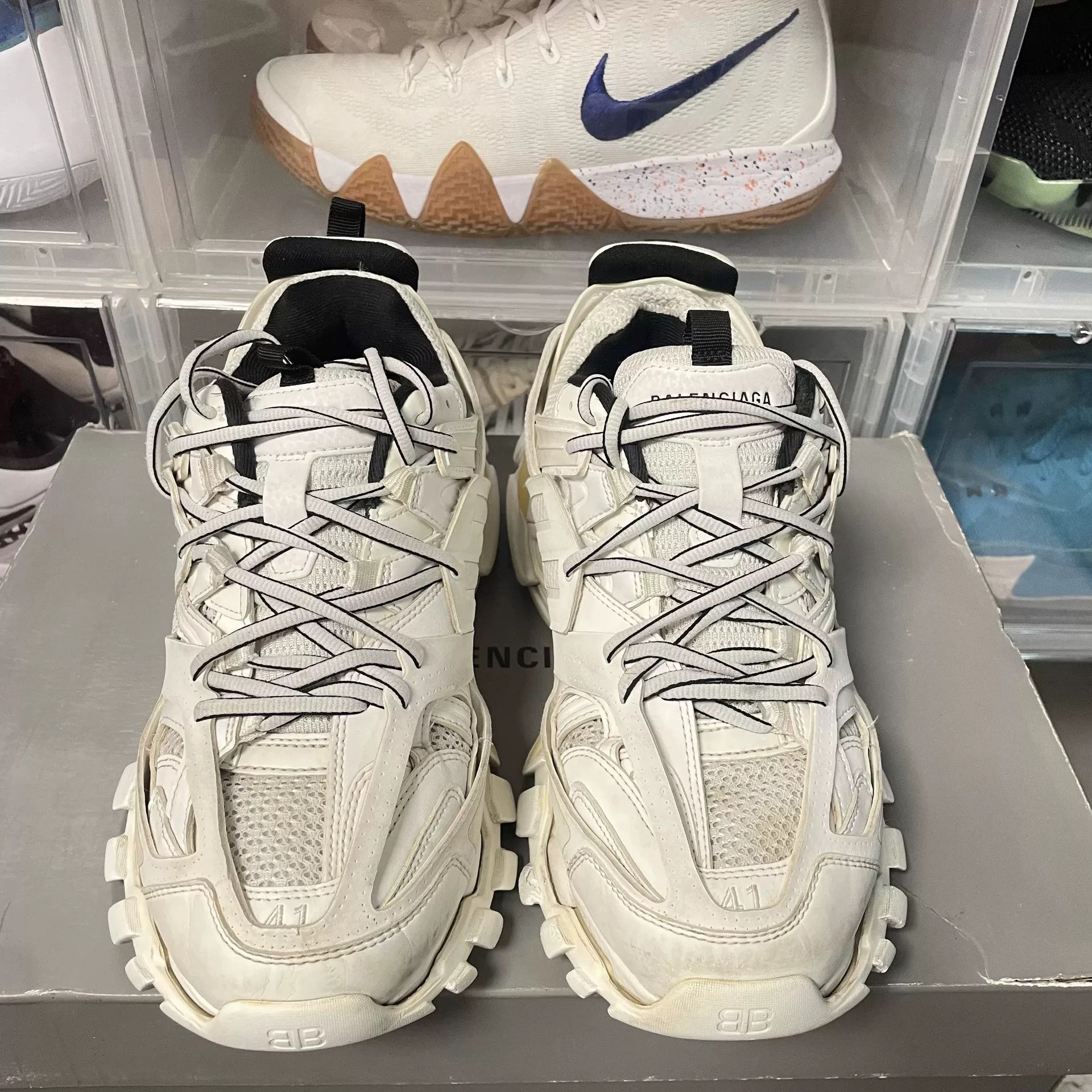 Balenciaga Balenciaga Track White Black Sneakers US 8 Size US 8 / EU 41 - 3 Thumbnail