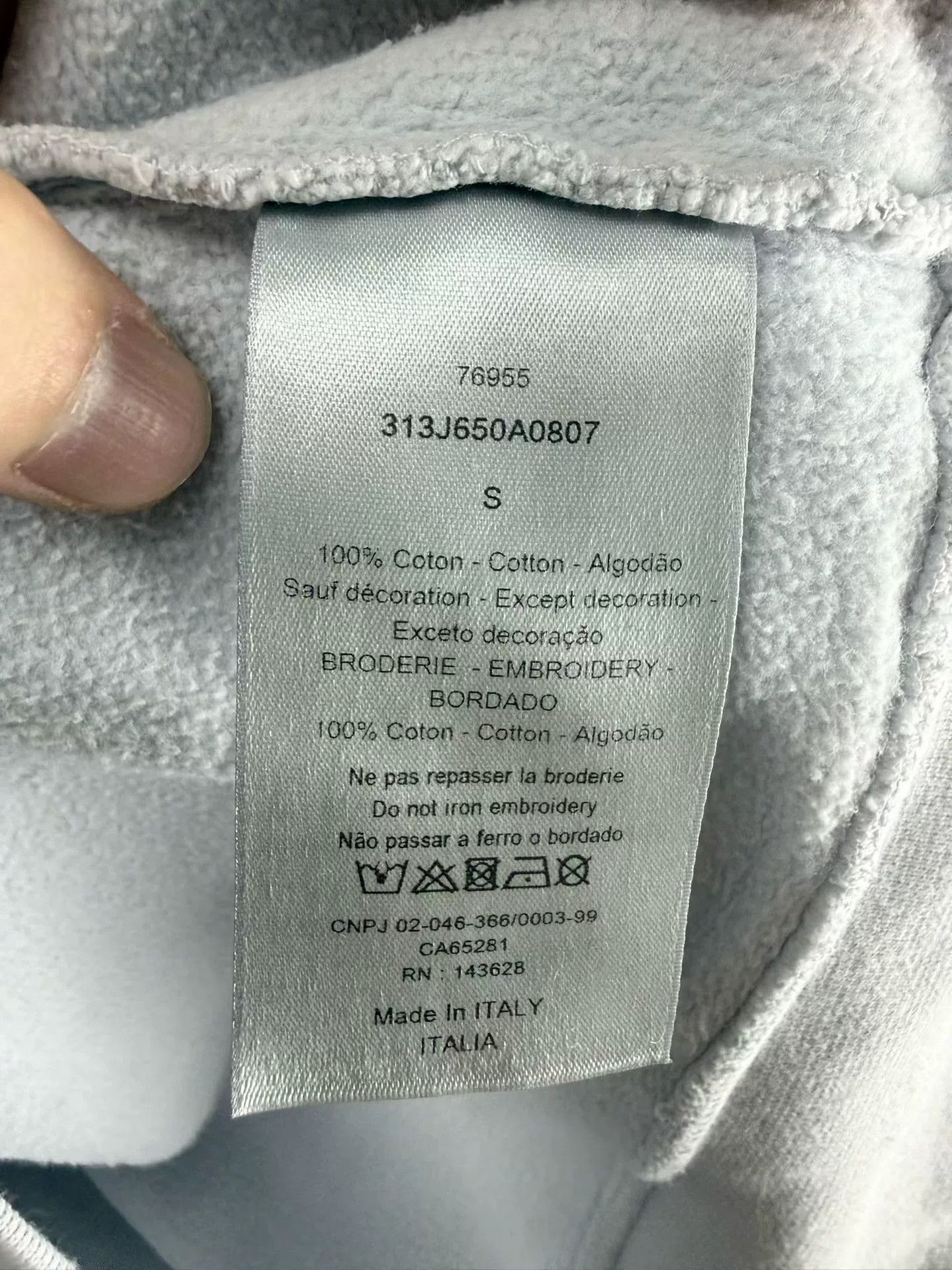 Dior Dior Embroidered Logo Polo Sweatshirt Size S Size US S / EU 44-46 / 1 - 5 Thumbnail