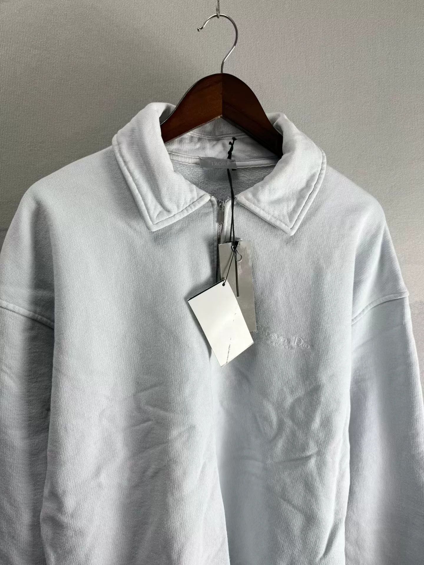 Dior Dior Embroidered Logo Polo Sweatshirt Size S Size US S / EU 44-46 / 1 - 3 Thumbnail