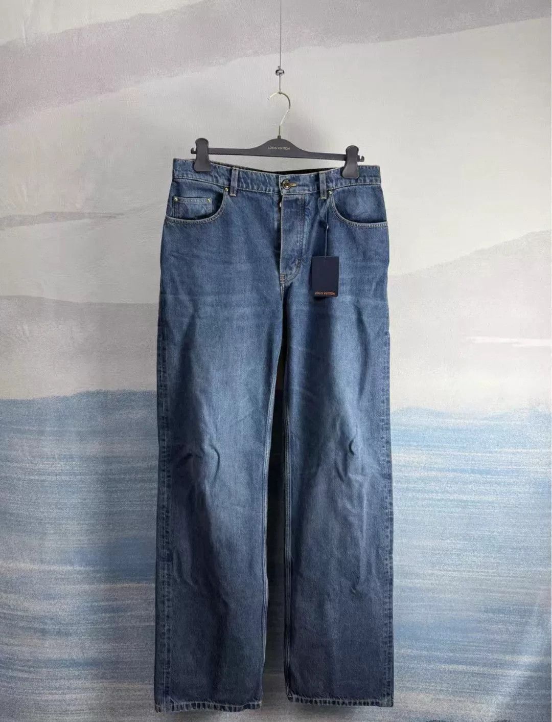 Louis Vuitton Louis Vuitton Monogram Leather Patch Denim Jeans Size 32 Size US 32 / EU 48 - 3 Thumbnail