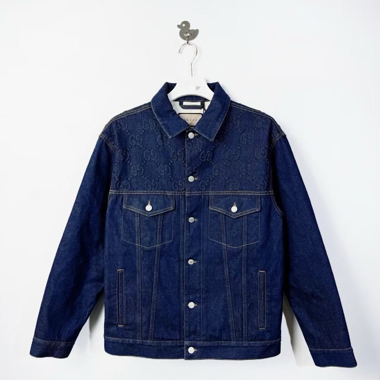 Gucci Gucci Embossed GG Logo Denim Jacket Size 46 Size US S / EU 44-46 / 1 - 2 Thumbnail