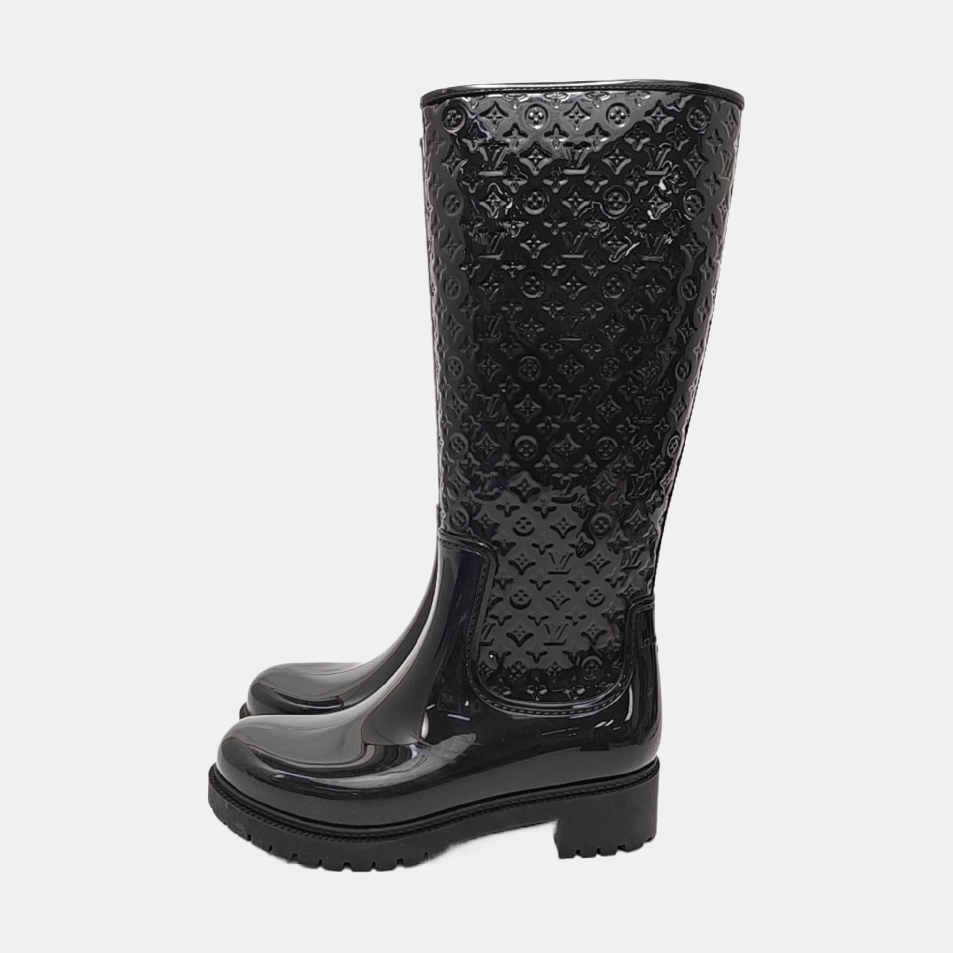 Louis Vuitton LOUIS VUITTON Monogram Embossed Boots Size 37 Size US 7 / IT 37 - 6 Thumbnail