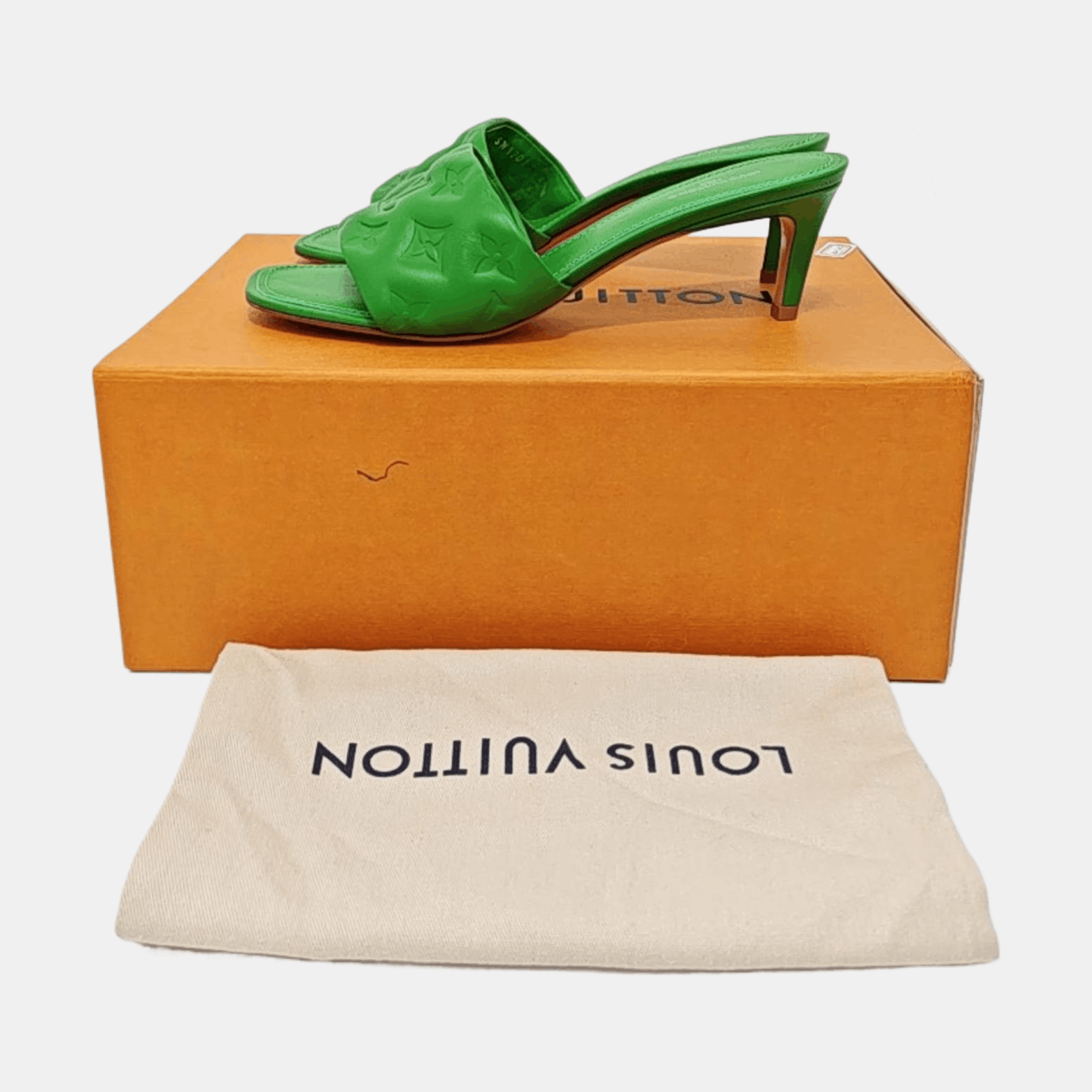 Louis Vuitton Louis Vuitton Embossed Leather Mules Size 38 Size US 8 / IT 38 - 6 Thumbnail