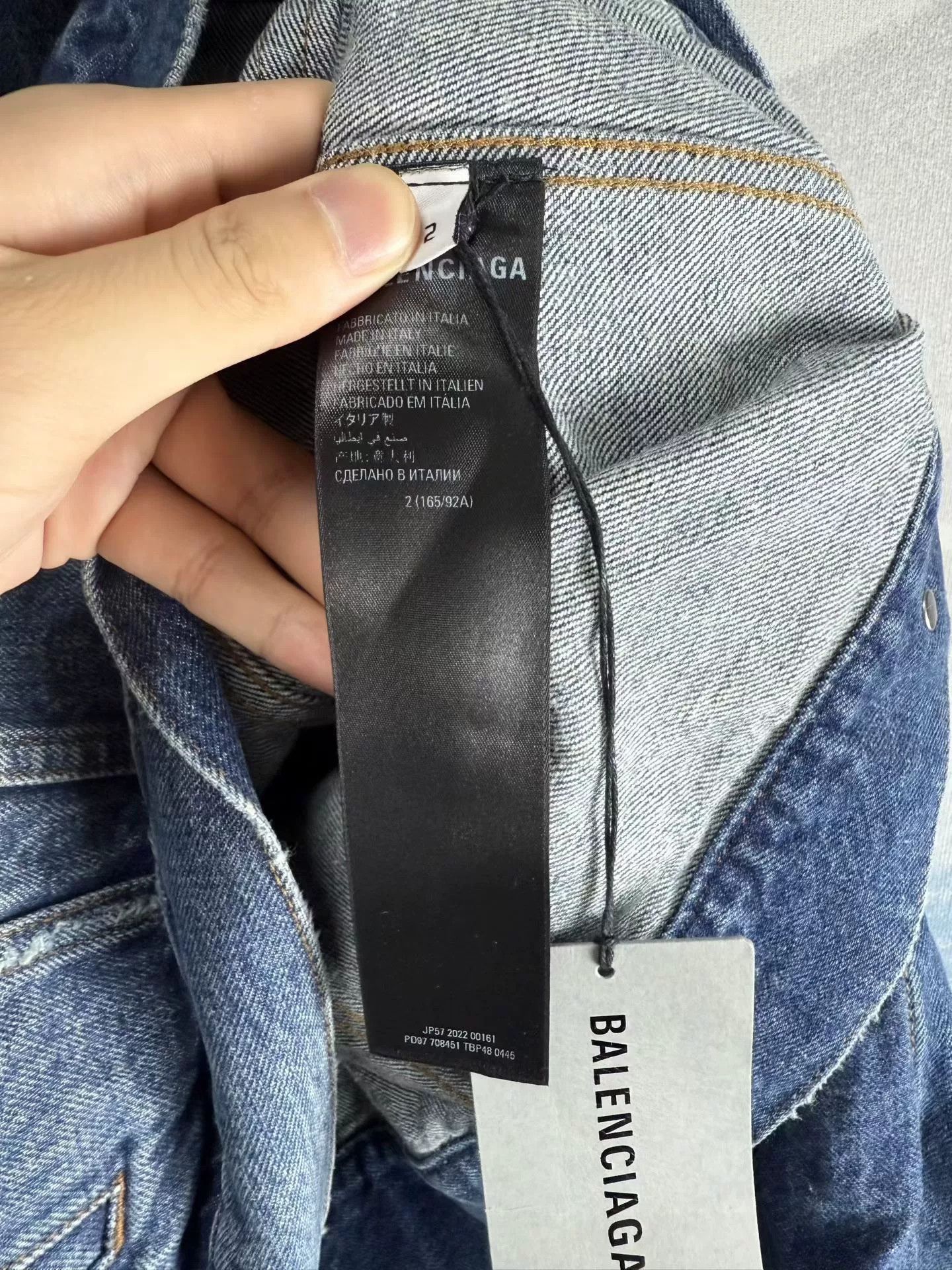 Balenciaga Balenciaga Logo Pin Denim Jacket Size M Size US M / EU 48-50 / 2 - 5 Thumbnail