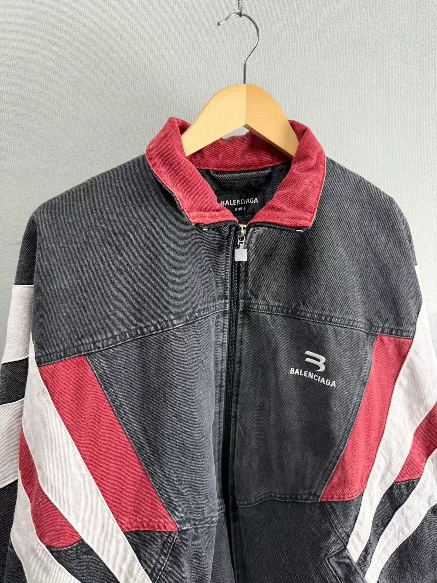 Balenciaga Balenciaga Colorblock Denim Jacket Size 3 Size US L / EU 52-54 / 3 - 3 Thumbnail