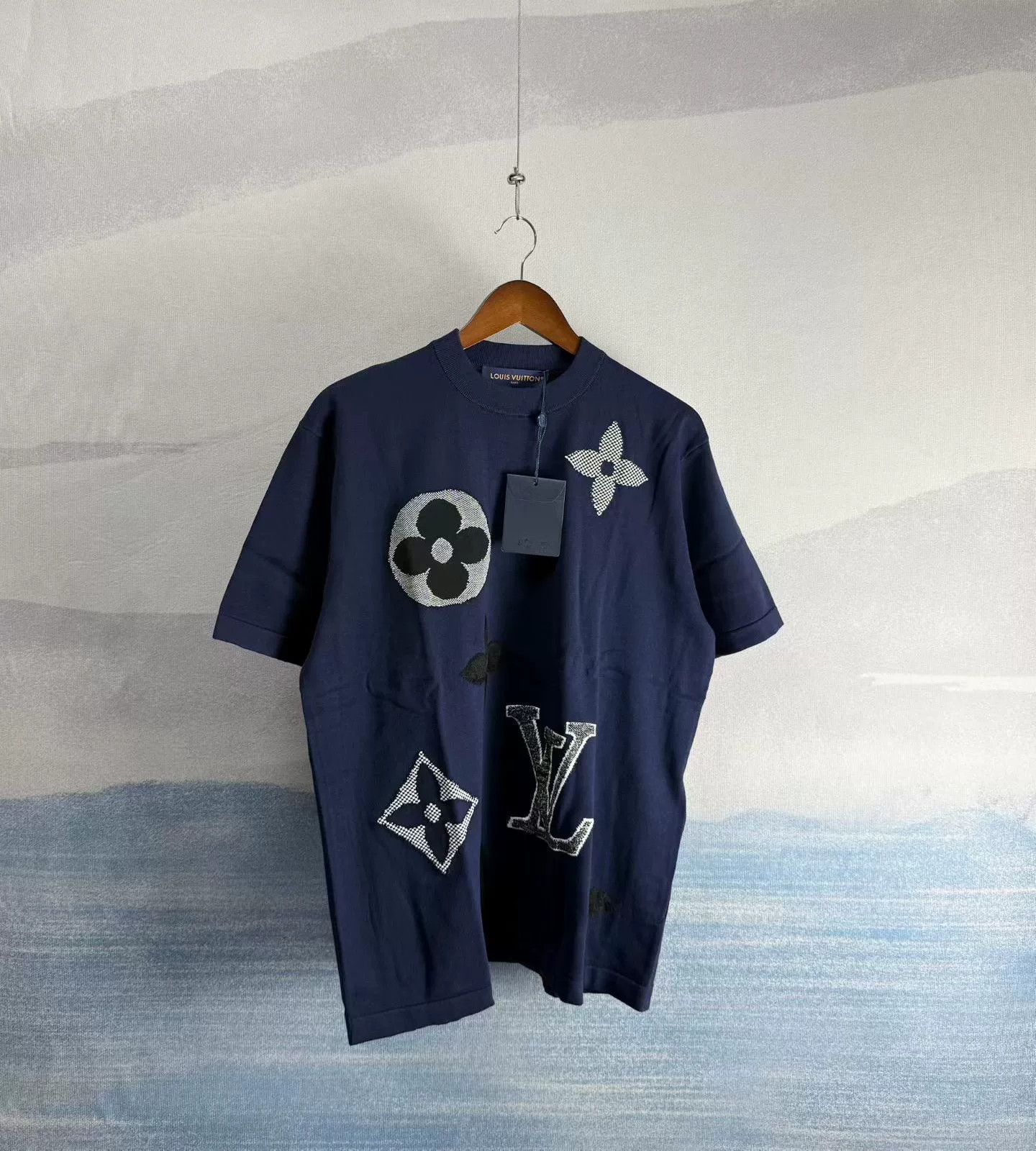 Louis Vuitton Louis Vuitton Monogram Intarsia T-Shirt Size L Size US L / EU 52-54 / 3 - 2 Thumbnail