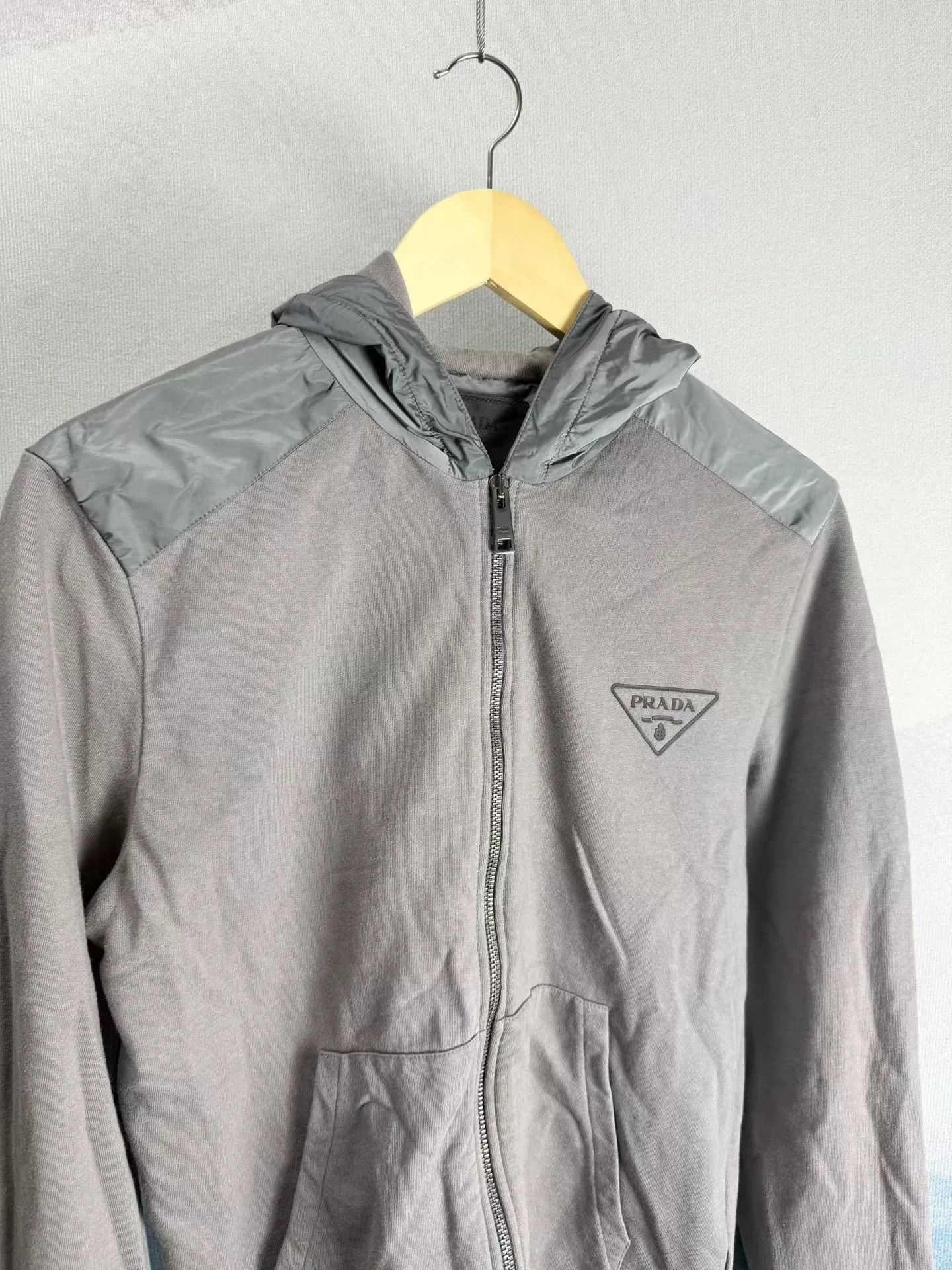 Prada Prada Re-Nylon Cotton Zip-Up Hoodie Size S Size US S / EU 44-46 / 1 - 3 Thumbnail