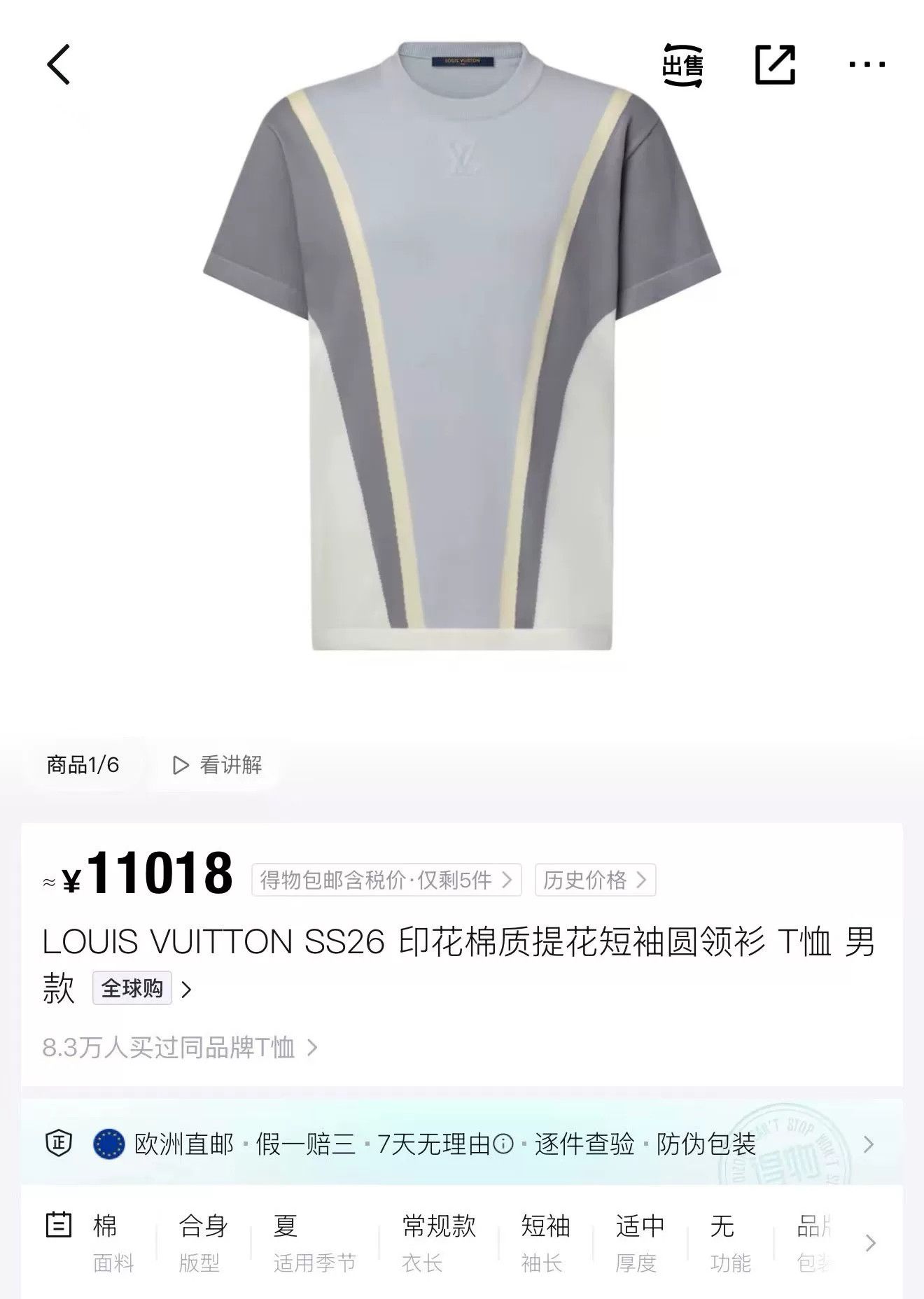 Louis Vuitton Louis Vuitton Colorblock Knit T-Shirt Size M Size US M / EU 48-50 / 2 - 6 Thumbnail