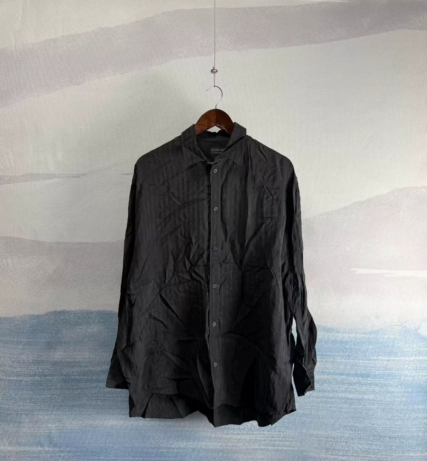 Balenciaga Balenciaga Stripe Silk Button Up Shirt Size XS Size XS / US 0-2 / IT 36-38 - 2 Thumbnail