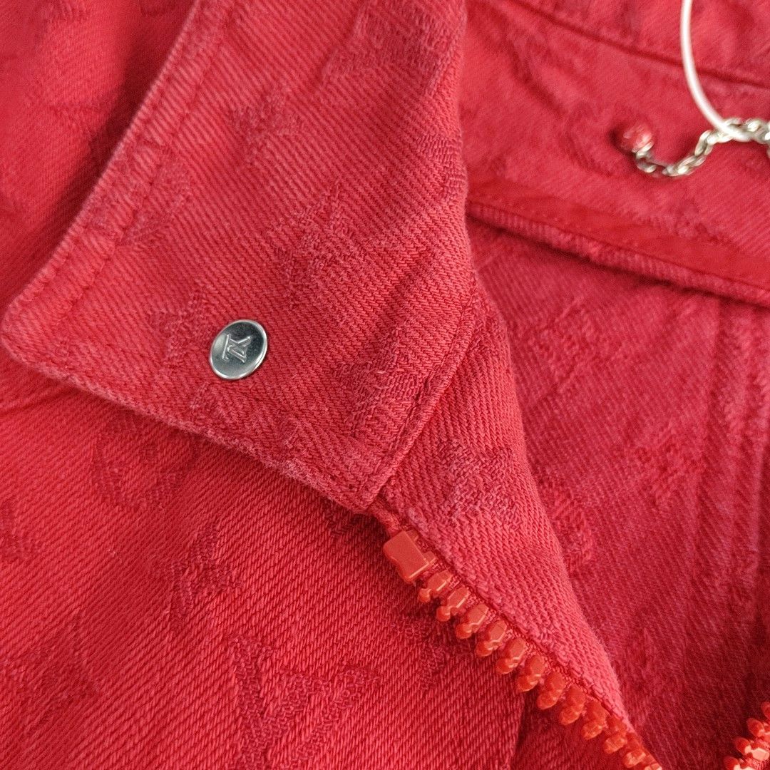 Louis Vuitton Louis Vuitton Monogram Cotton Jacket Red Size M Size US M / EU 48-50 / 2 - 6 Thumbnail