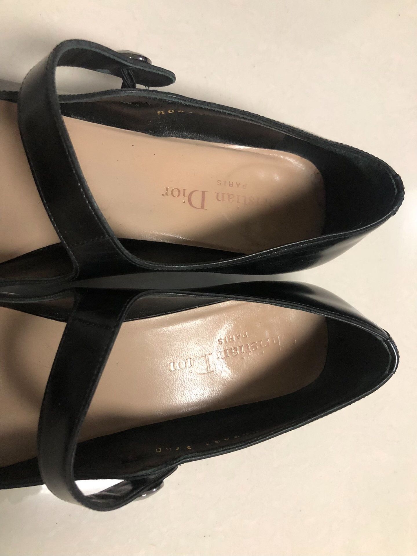 Dior Dior Black Leather Mary Jane Flats Size 37.5 Size US 7.5 / IT 37.5 - 5 Thumbnail