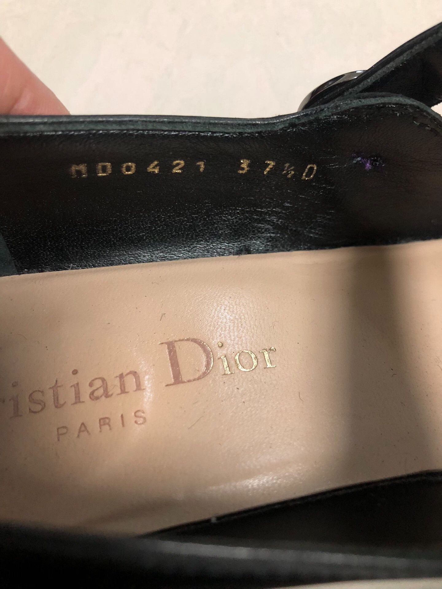 Dior Dior Black Leather Mary Jane Flats Size 37.5 Size US 7.5 / IT 37.5 - 8 Thumbnail