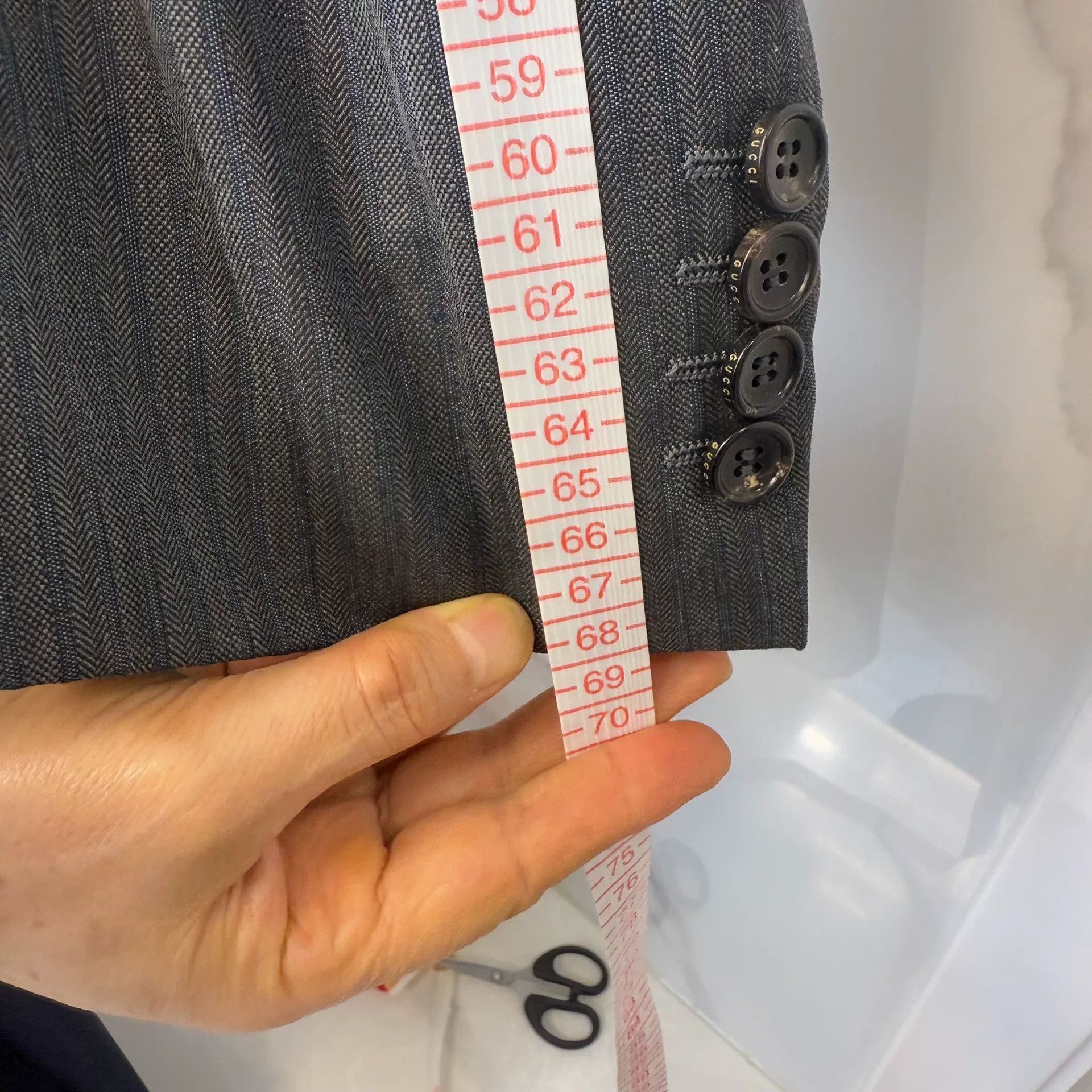 Gucci Gucci Herringbone Suit Size 42R Size 42R - 8 Thumbnail