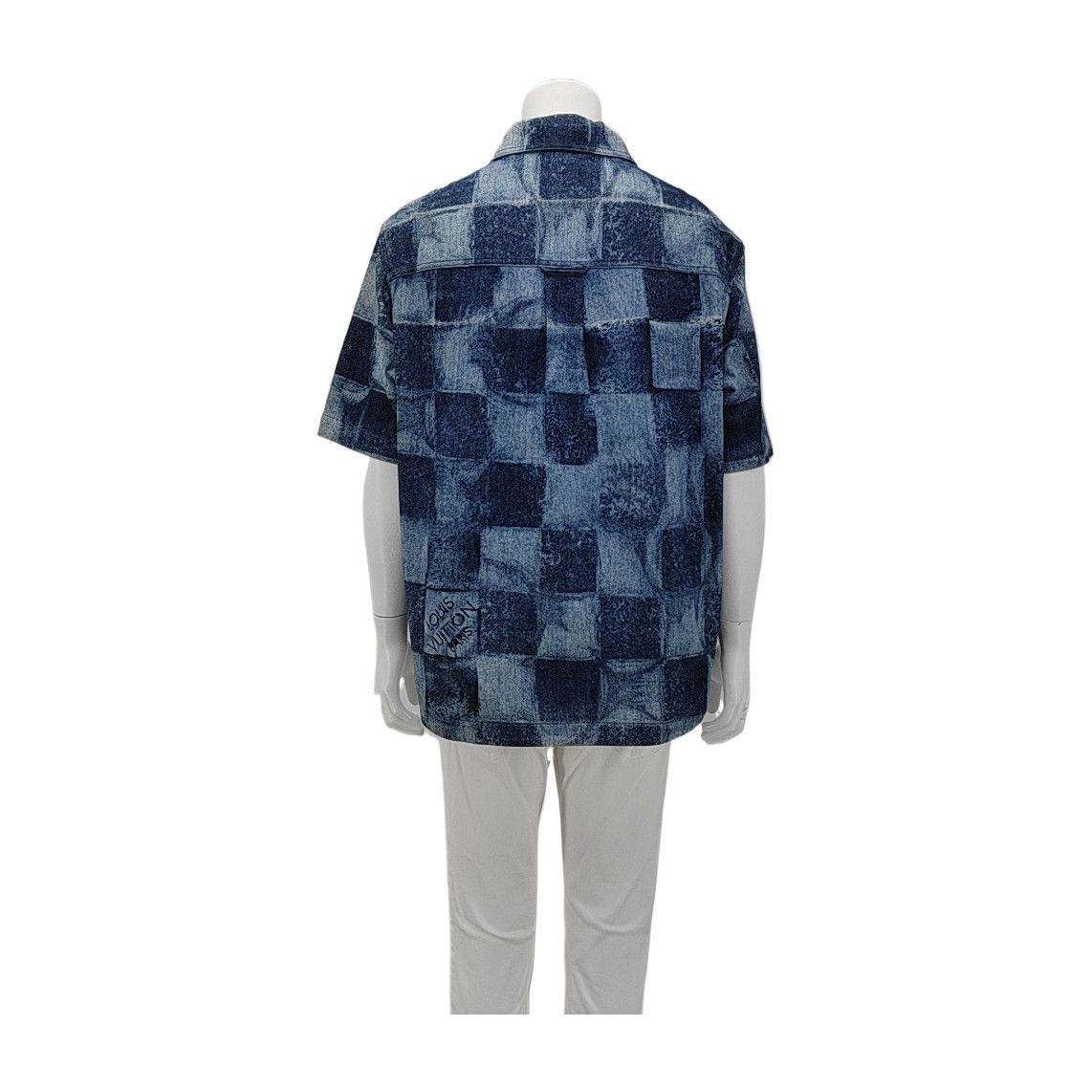 Louis Vuitton Louis Vuitton Damier Denim Short Sleeve Shirt Size XL Size US XL / EU 56 / 4 - 2 Thumbnail
