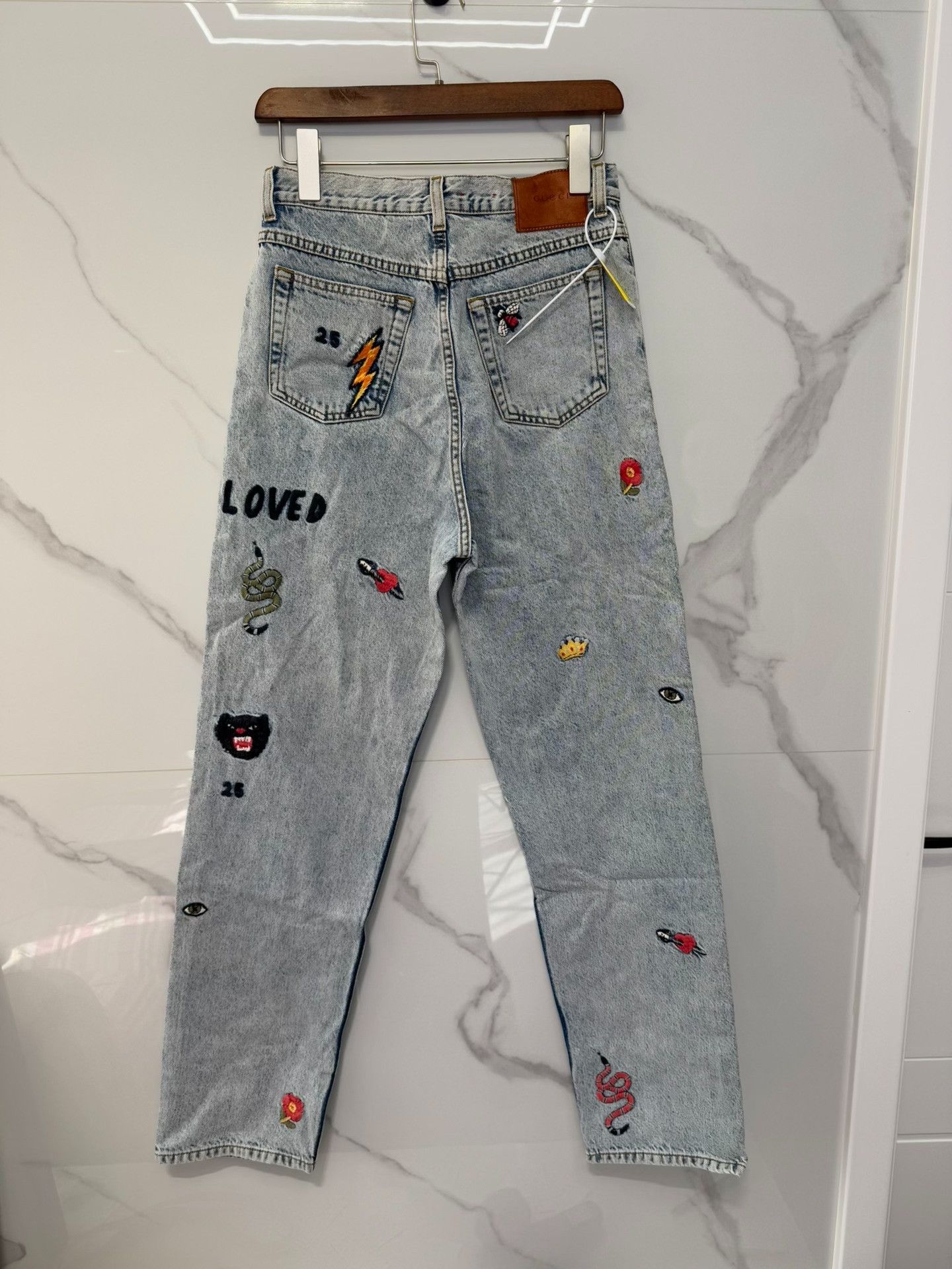 Gucci Gucci Embroidered Insect Jeans Size 27 Size 27" / US 4 / IT 40 - 3 Thumbnail