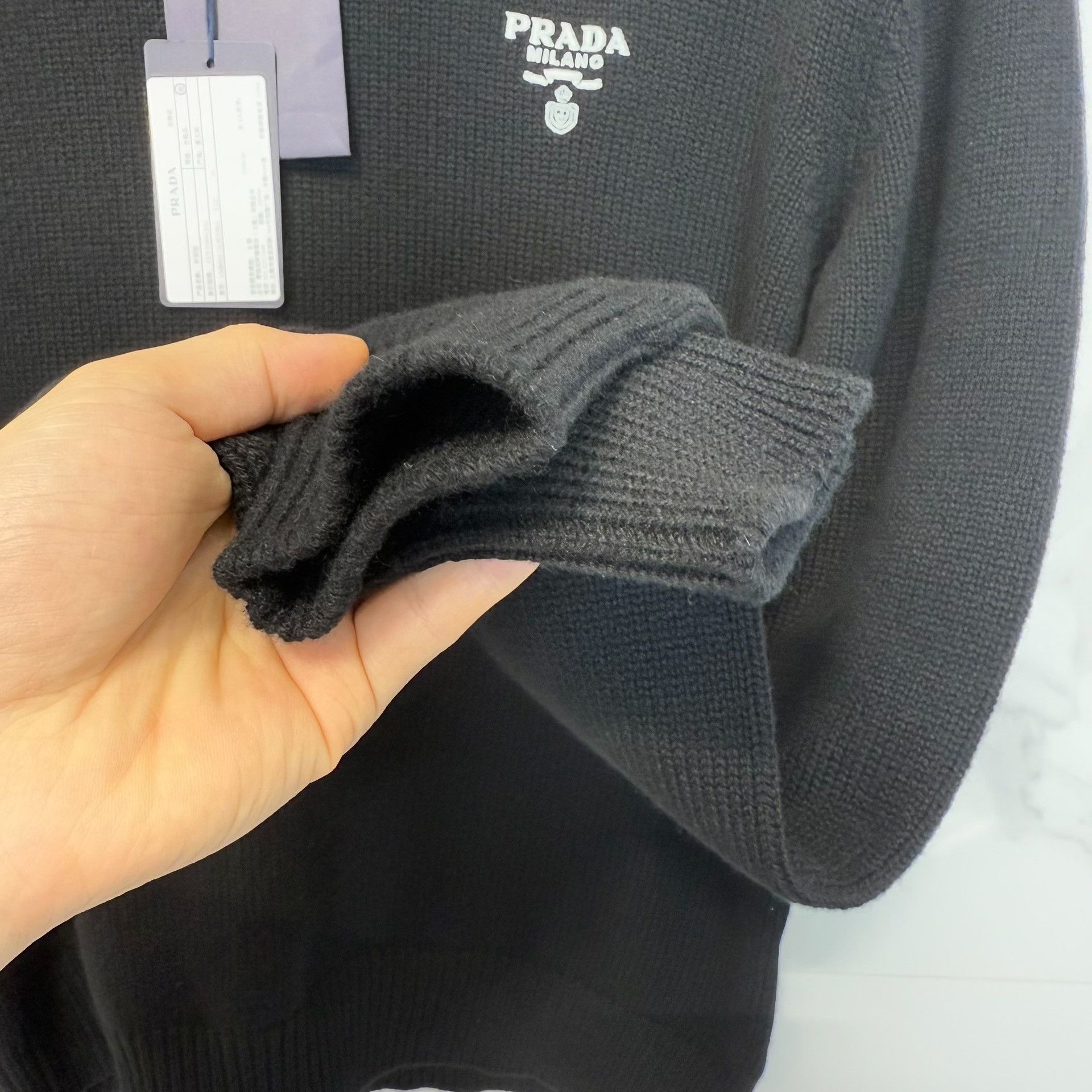 Prada Prada Logo Patch Knit Sweater Size 46 Size US S / EU 44-46 / 1 - 5 Thumbnail