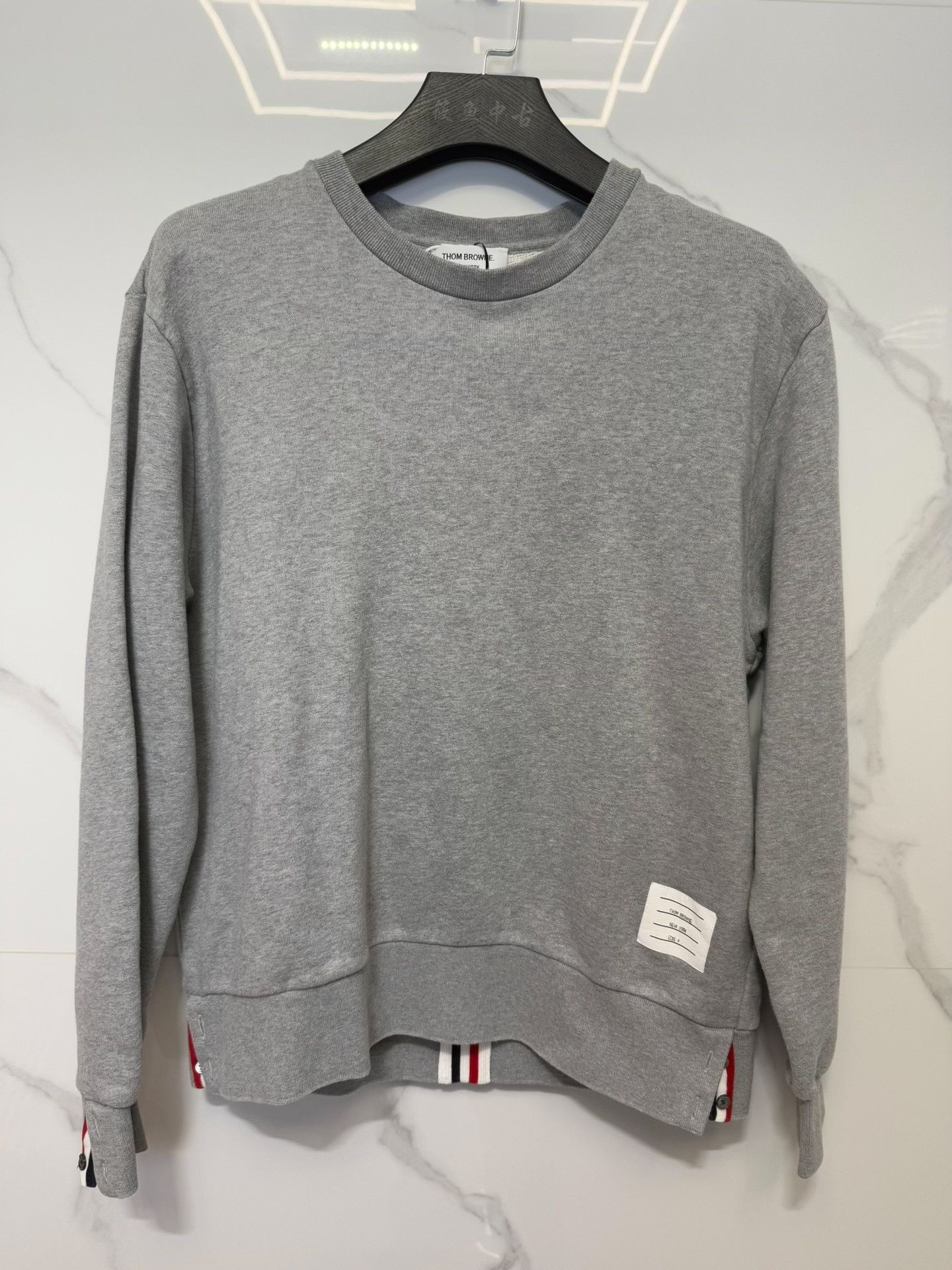 Thom Browne Thom Browne Grosgrain Stripe Sweatshirt Size XL Size US XL / EU 56 / 4 - 2 Thumbnail