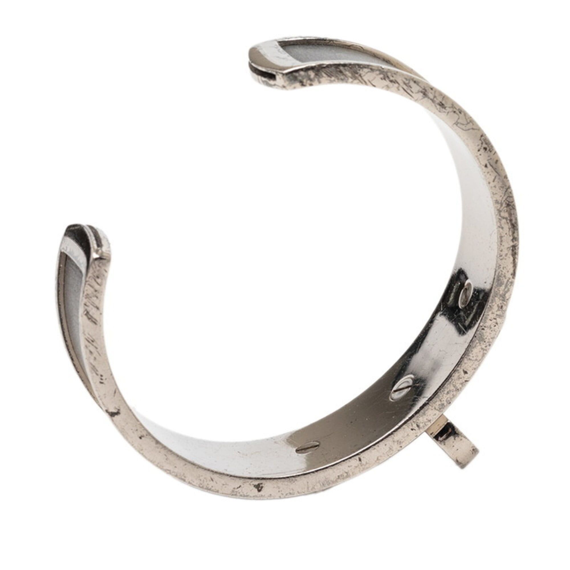 Hermes Hermes Kelly Bangle, Silver and Gray Metal Leather Bangle for Women Size ONE SIZE - 5 Thumbnail