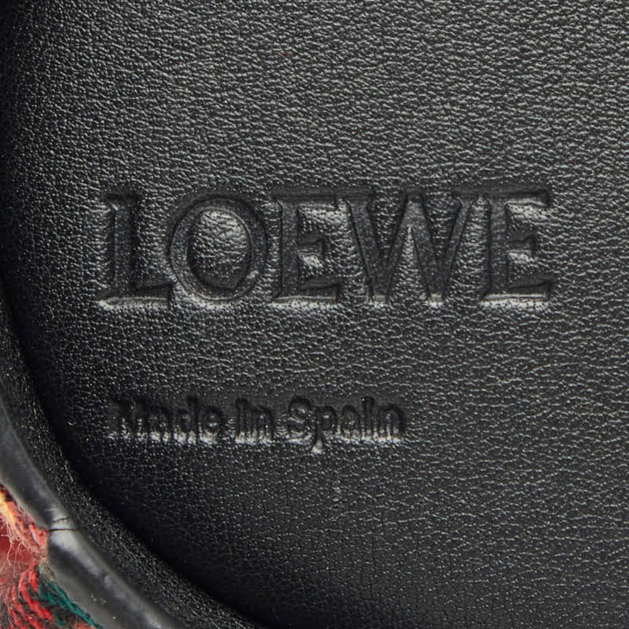 Loewe Loewe Tartan Check Elephant Crossbody Shoulder Bag, Red Multicolor Wool, Women's LOEWE Size ONE SIZE - 8 Thumbnail